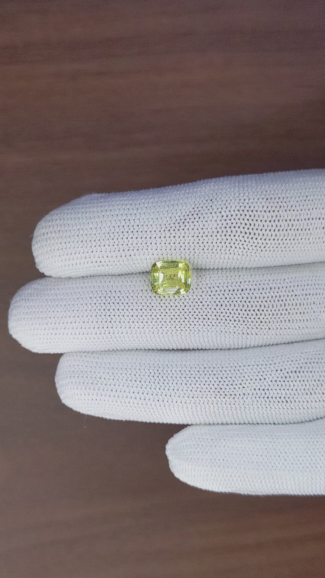 2.65 Ct. Yellowish Green Chrysoberyl from Tanzania Size Video