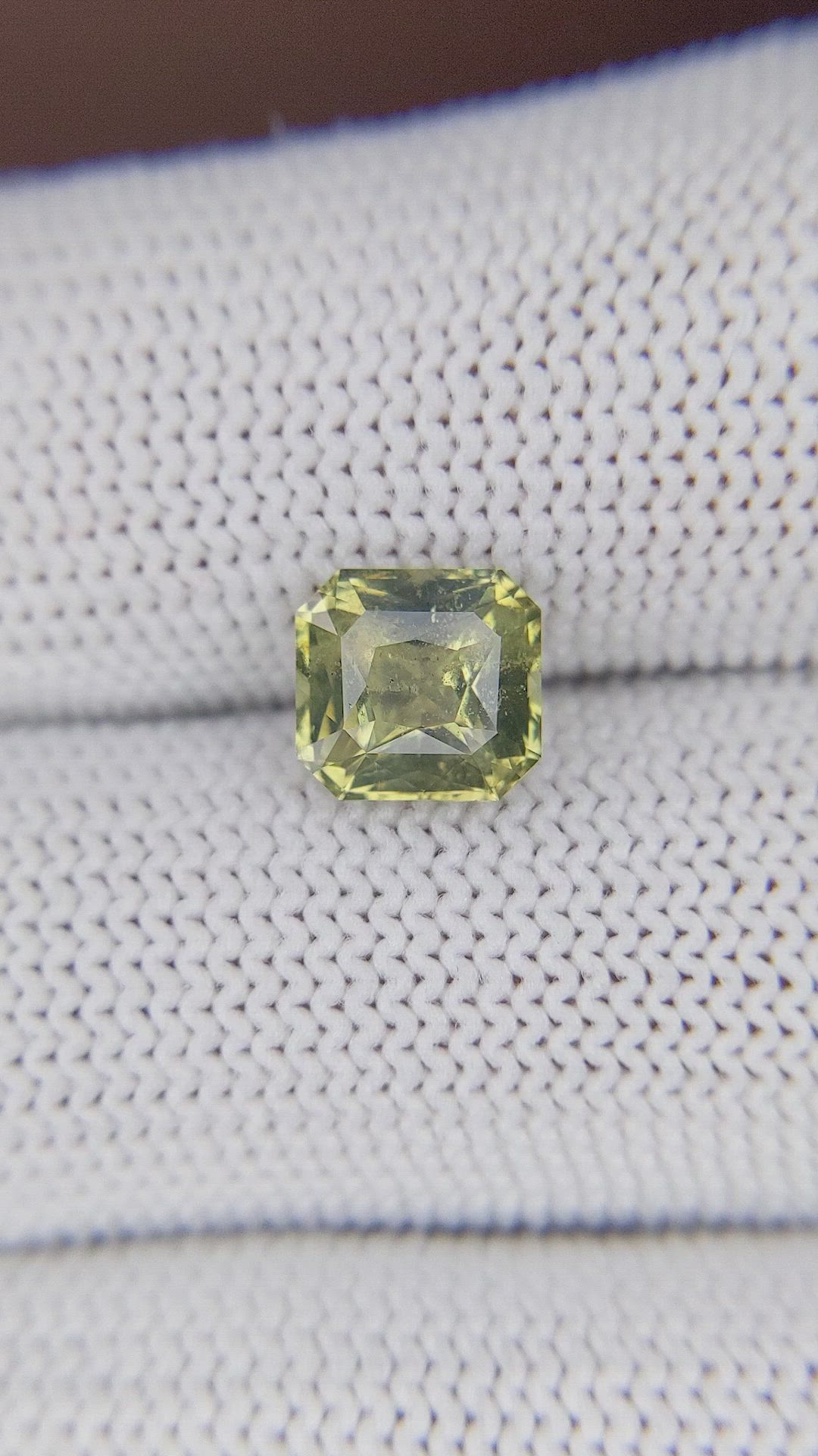 2.14 Ct. Yellowish Green Chrysoberyl from Tanzania Size Video