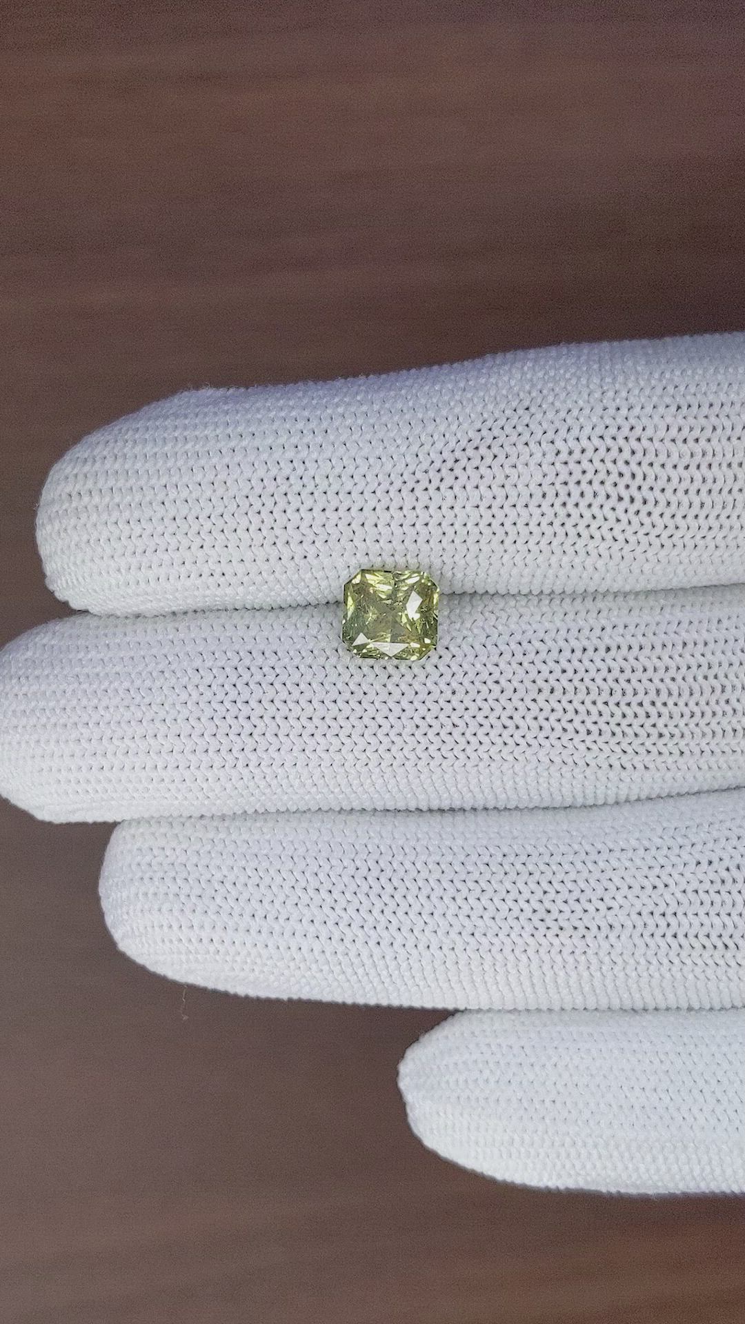 2.14 Ct. Yellowish Green Chrysoberyl from Tanzania Size Video