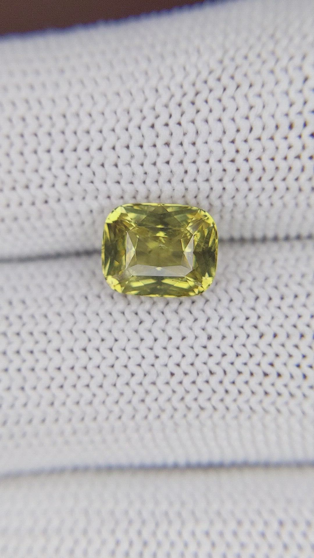 2.57 Ct. Yellowish Green Chrysoberyl from Tanzania Size Video