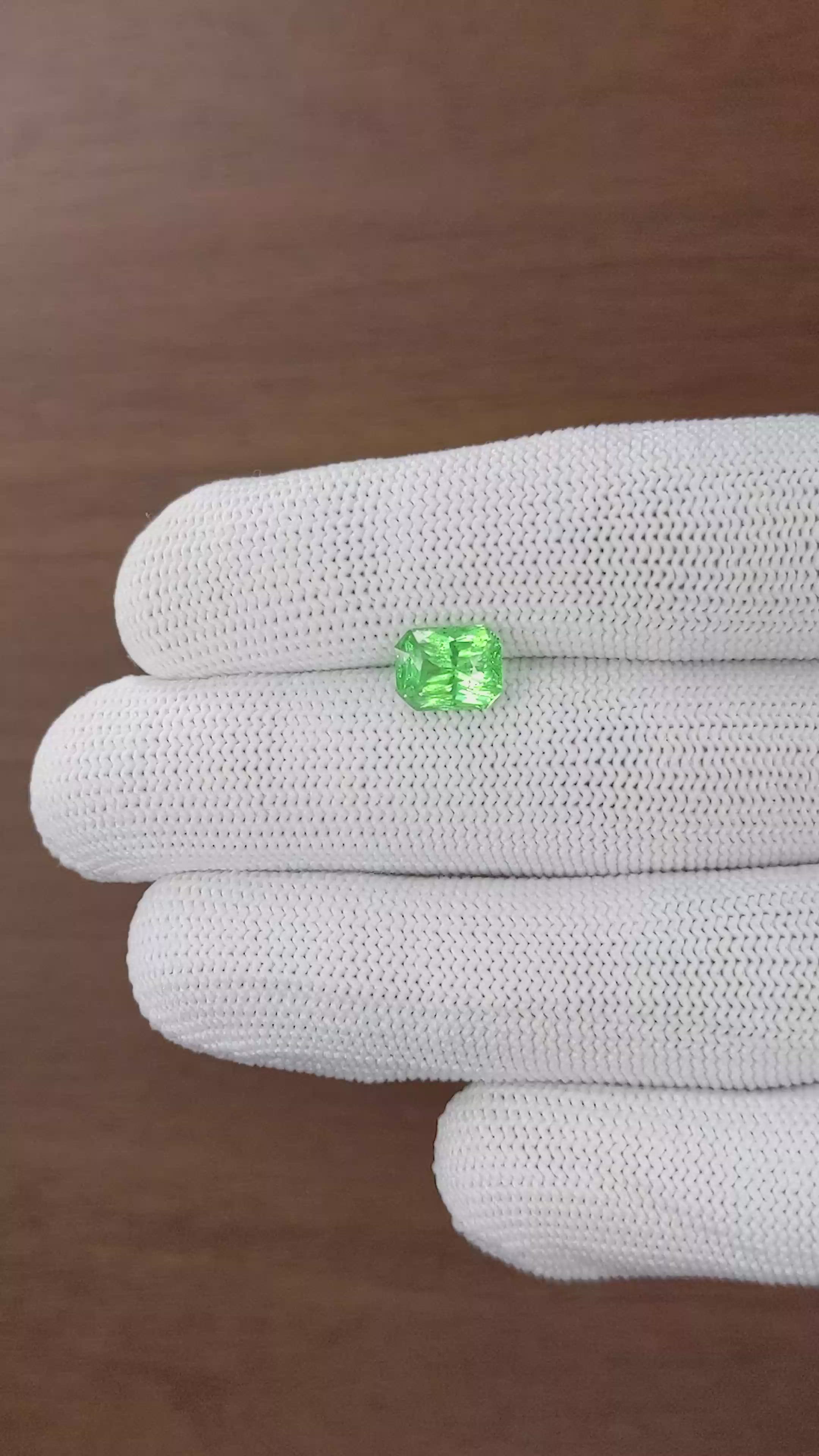 2.83 Ct. Tsavorite Garnet from Tanzania Size Video