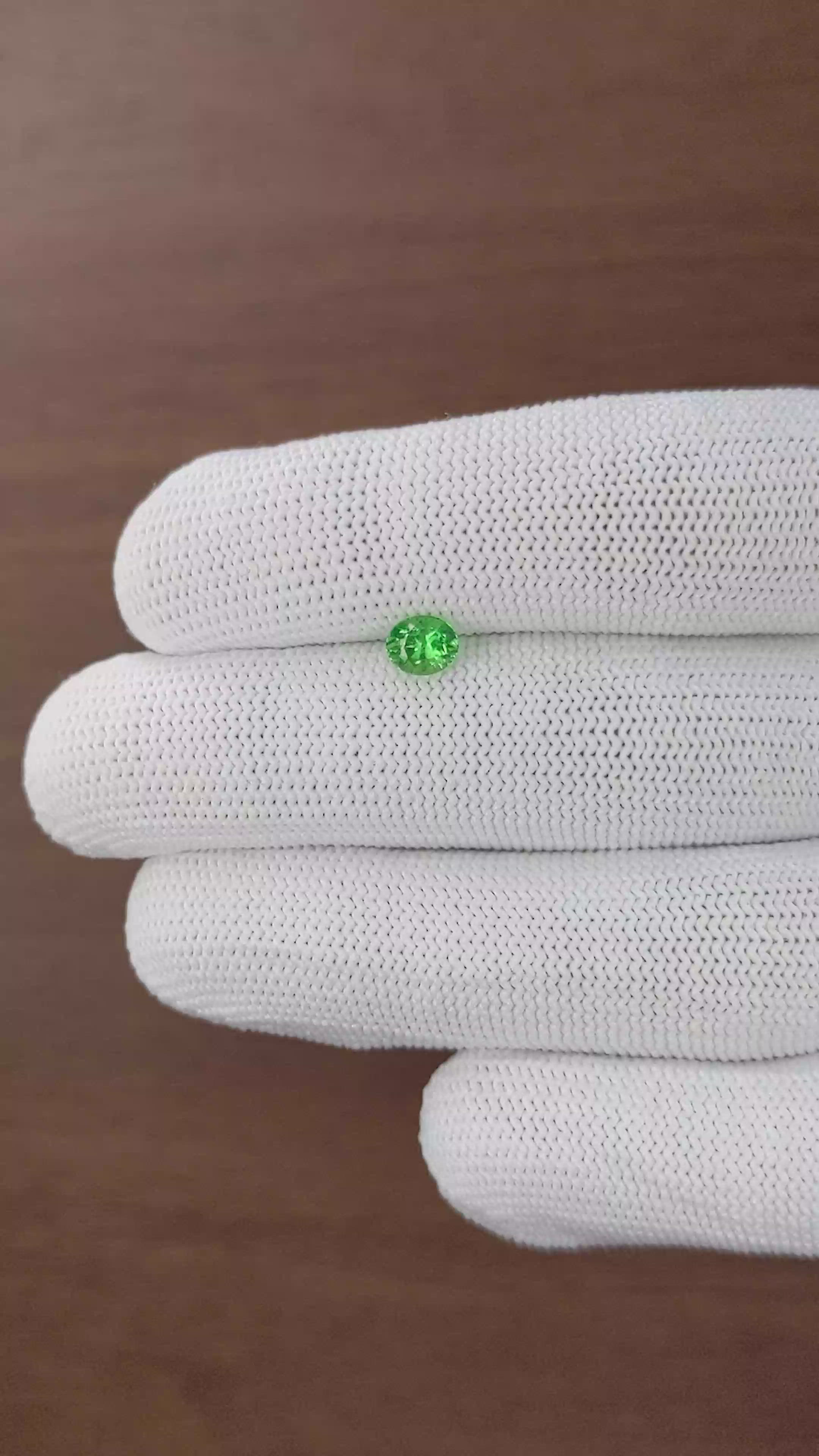 0.88 Ct. Tsavorite Garnet from Tanzania Size Video