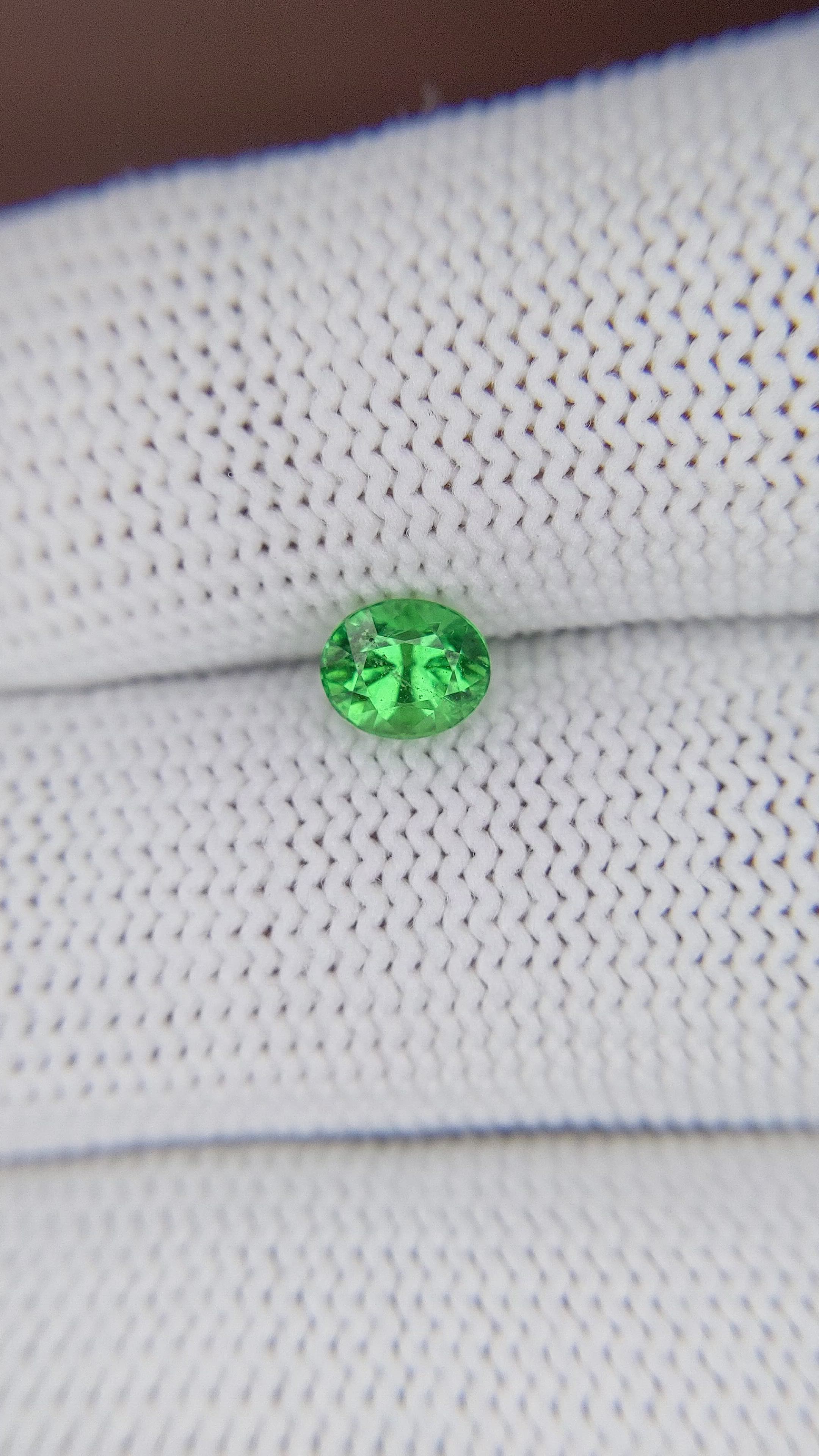 0.88 Ct. Tsavorite Garnet from Tanzania Size Video