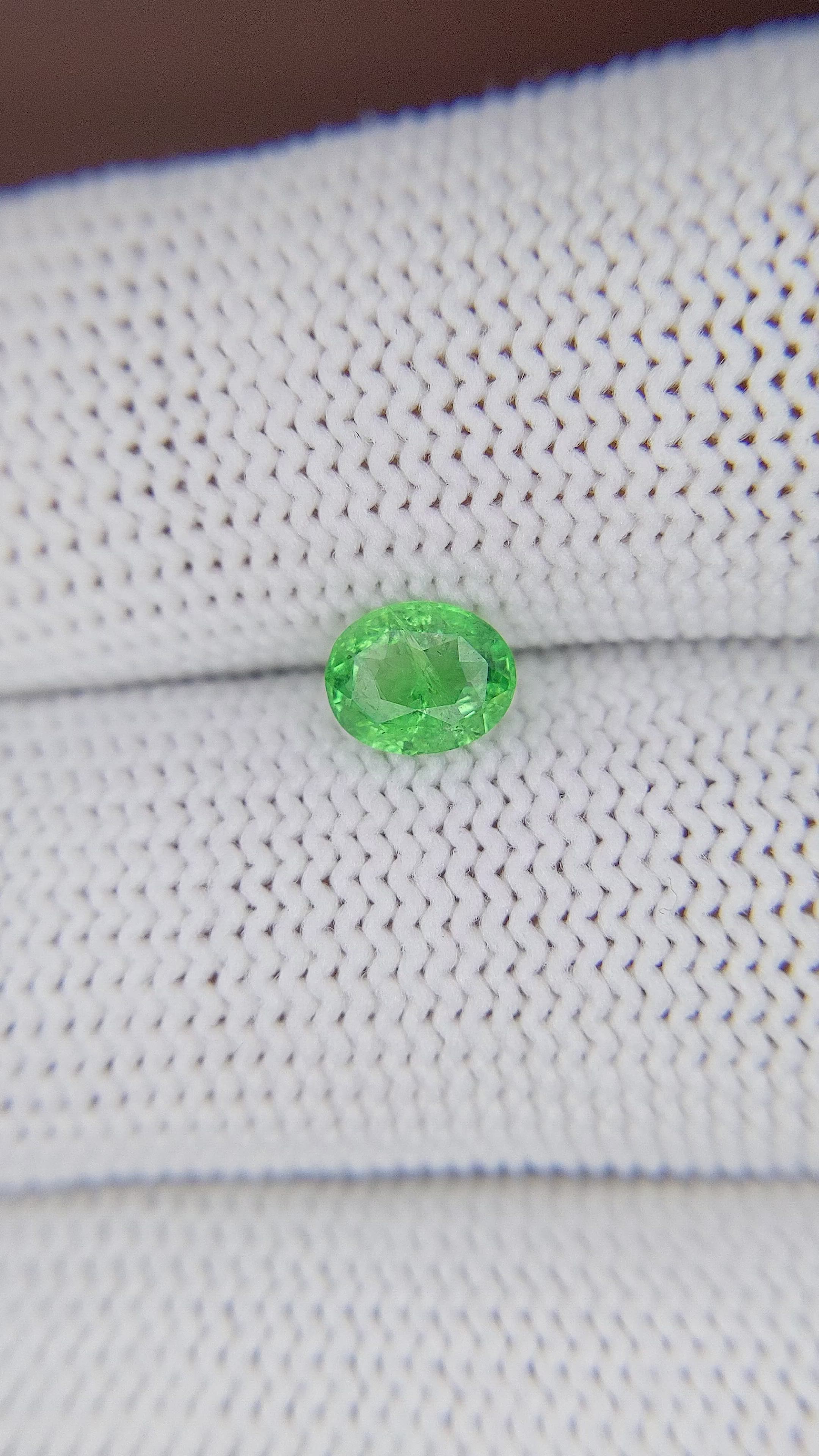 0.82 Ct. Tsavorite Garnet from Tanzania Size Video
