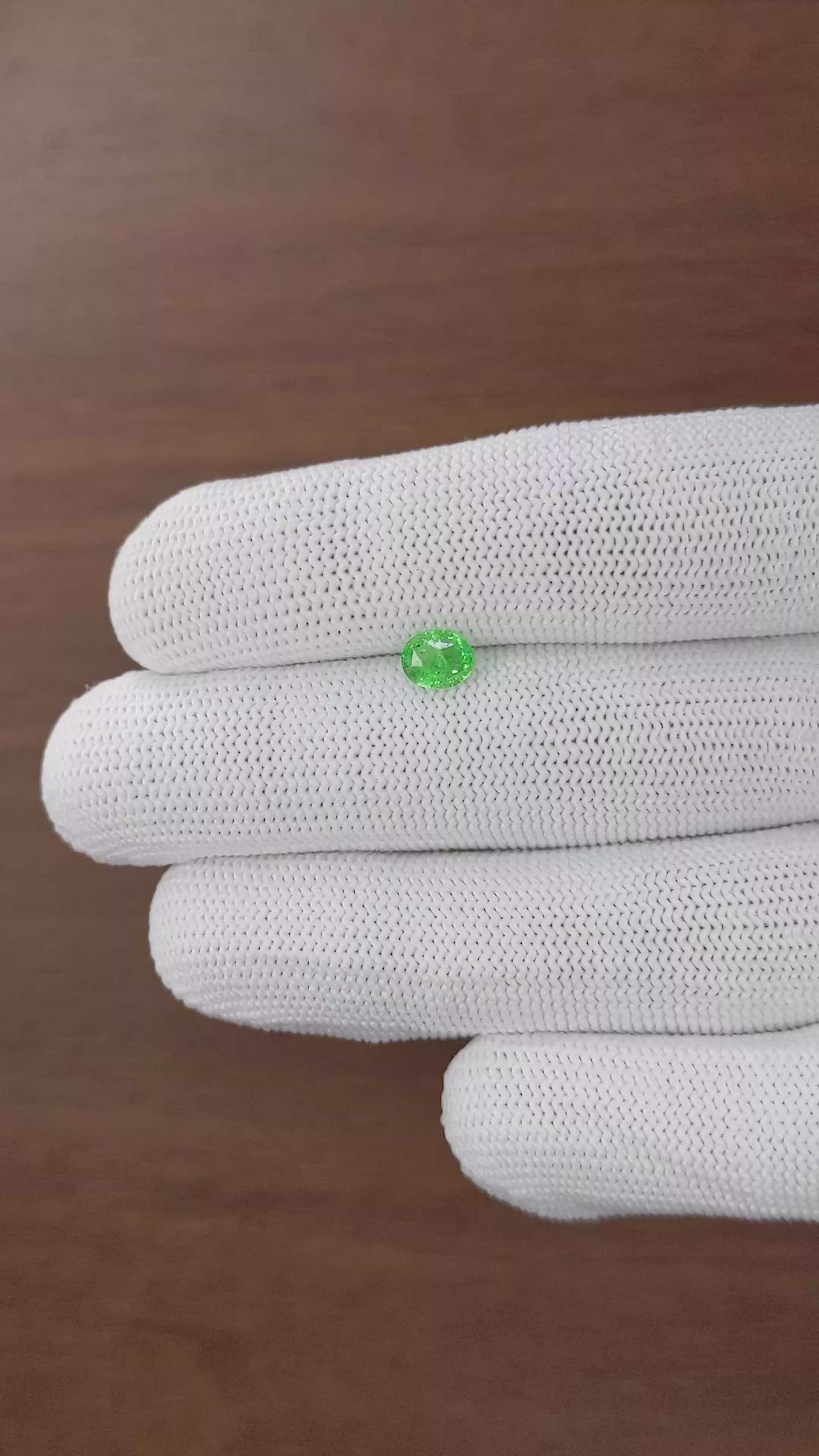 0.82 Ct. Tsavorite Garnet from Tanzania Size Video