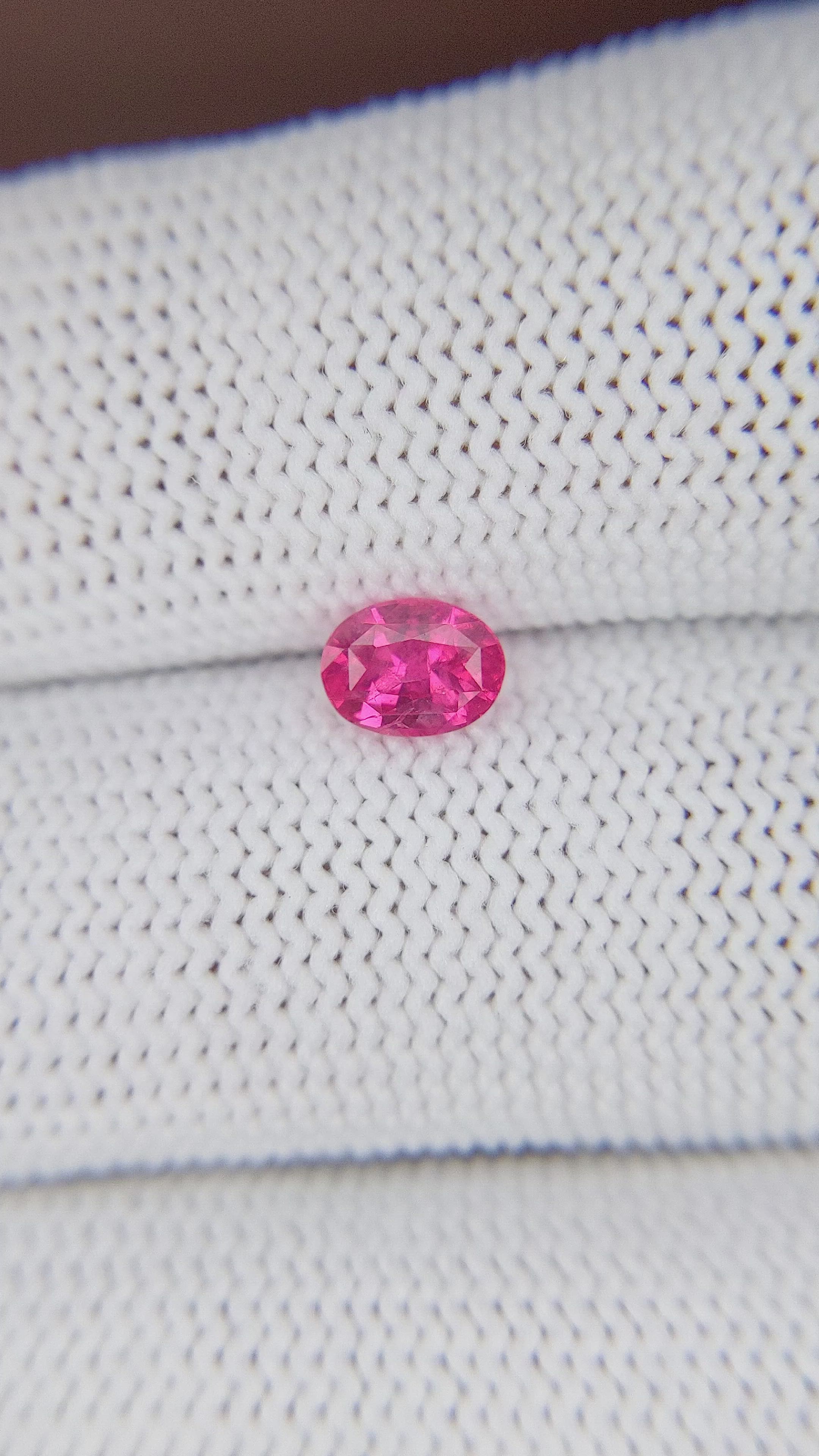 0.63 Ct. Pink Spinel from Tanzania Size Video