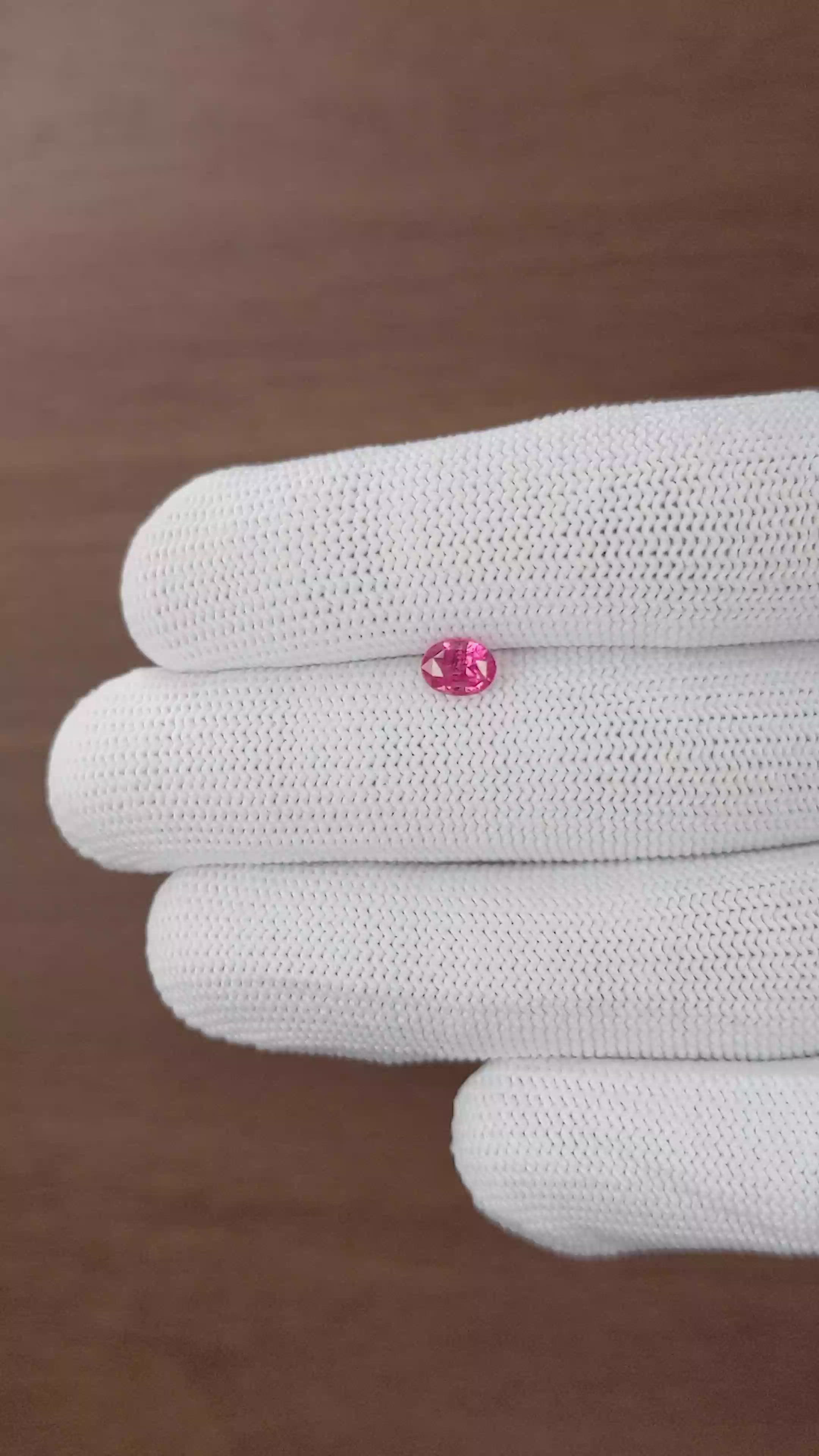 0.63 Ct. Pink Spinel from Tanzania Size Video