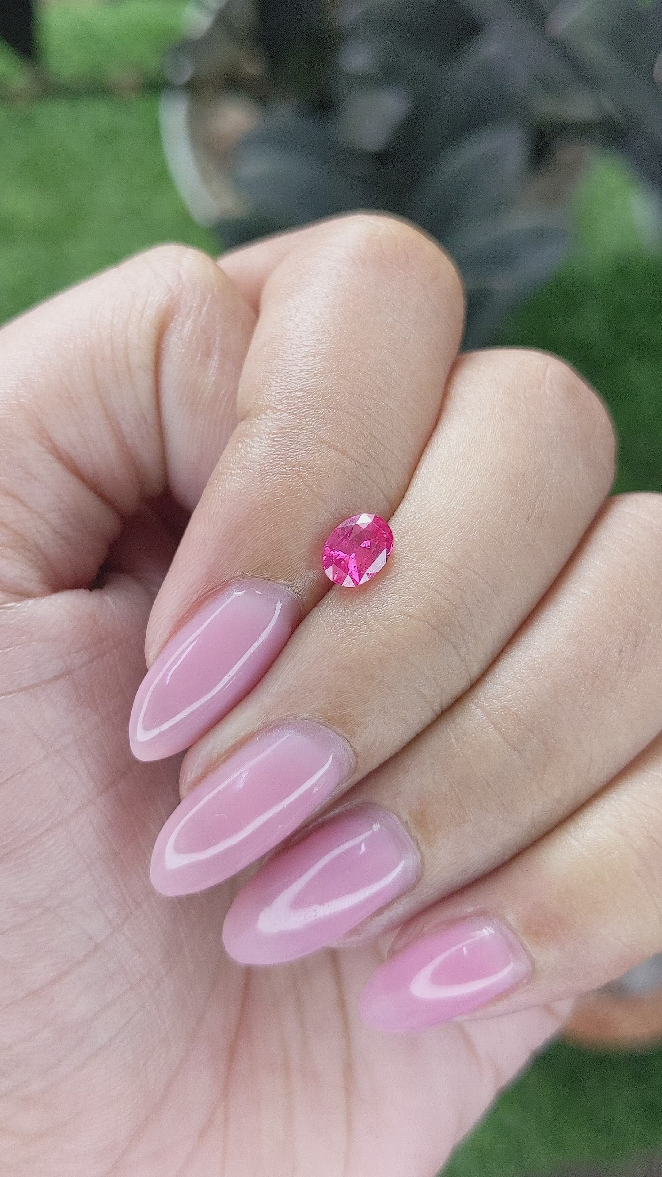 0.63 Ct. Pink Spinel from Tanzania Size Video
