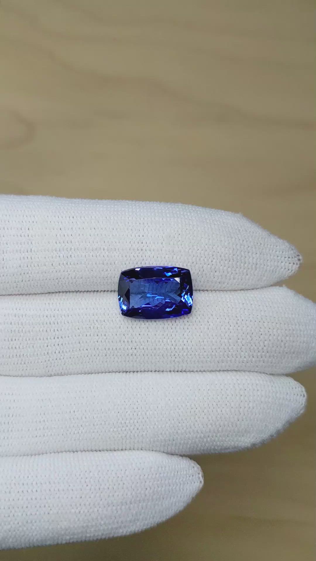 6.78 Ct. Blue Tanzanite from Tanzania Size Video