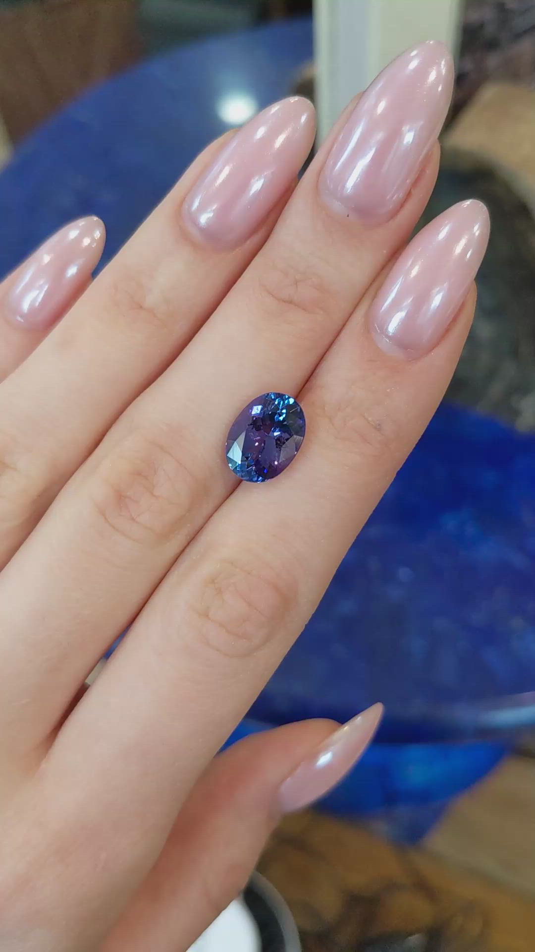 4.55 Ct. Blue Tanzanite from Tanzania Size Video