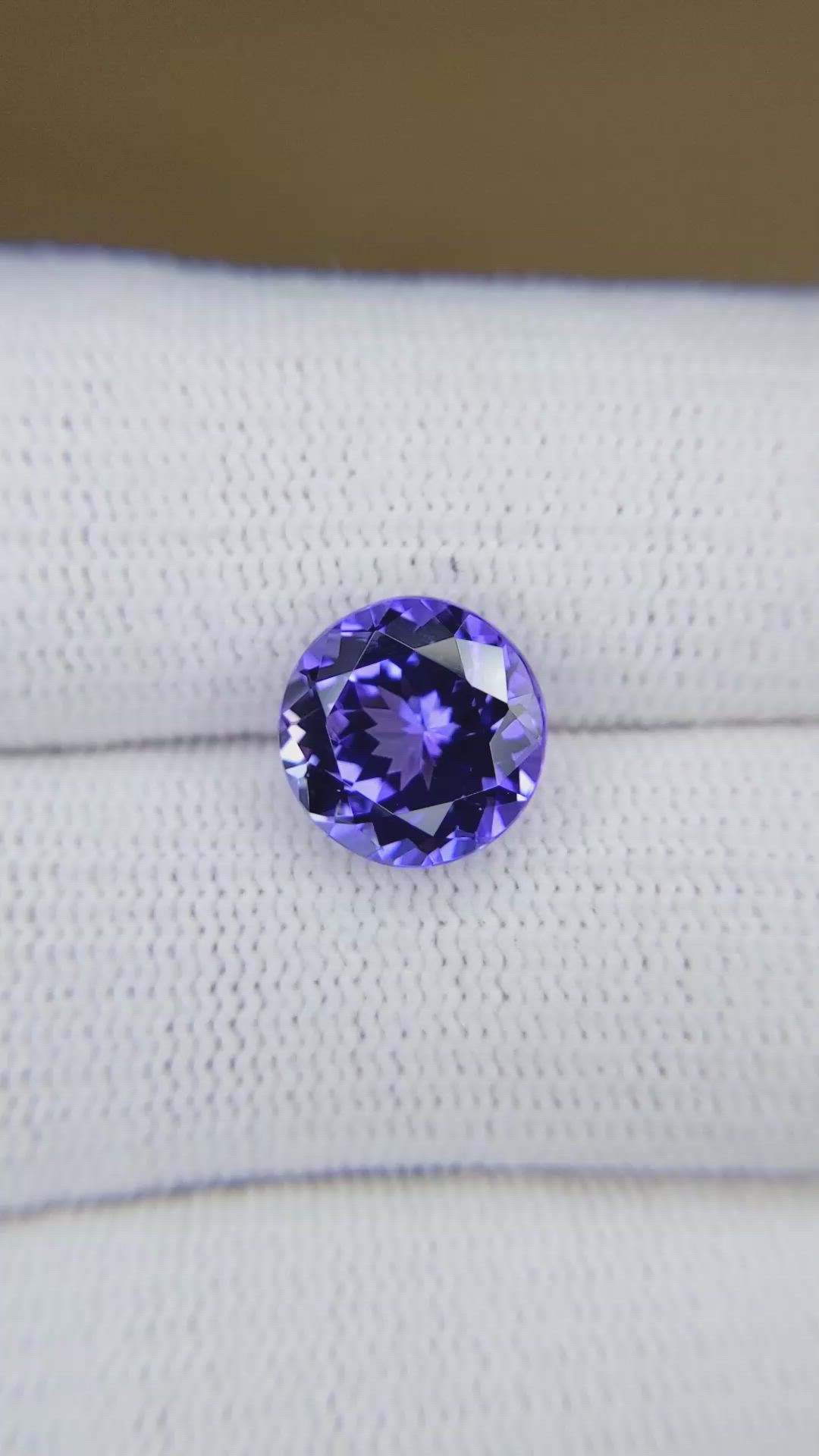 4.25 Ct. Violetish Blue Tanzanite from Tanzania Size Video