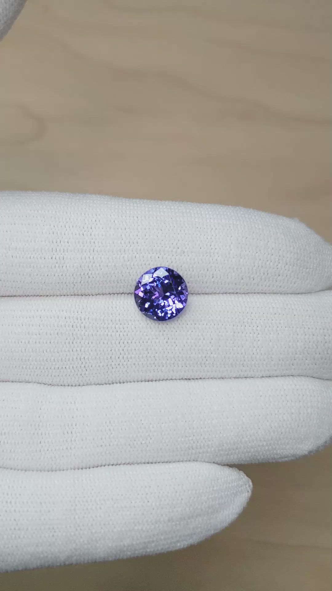 4.25 Ct. Violetish Blue Tanzanite from Tanzania Size Video