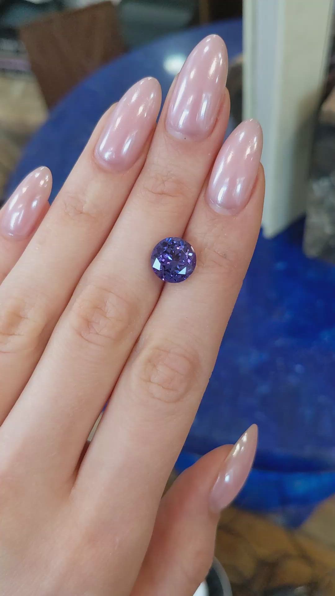 4.25 Ct. Violetish Blue Tanzanite from Tanzania Size Video