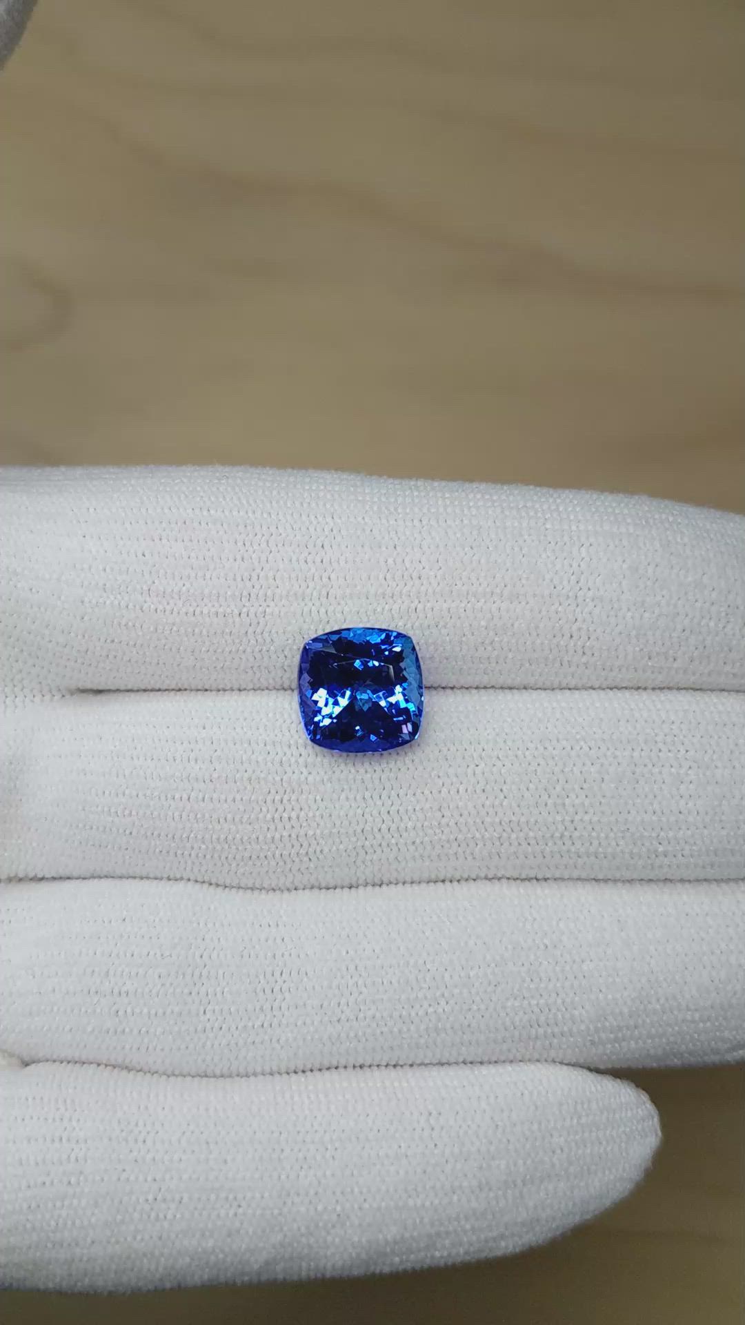 6.39 Ct. Blue Tanzanite from Tanzania Size Video