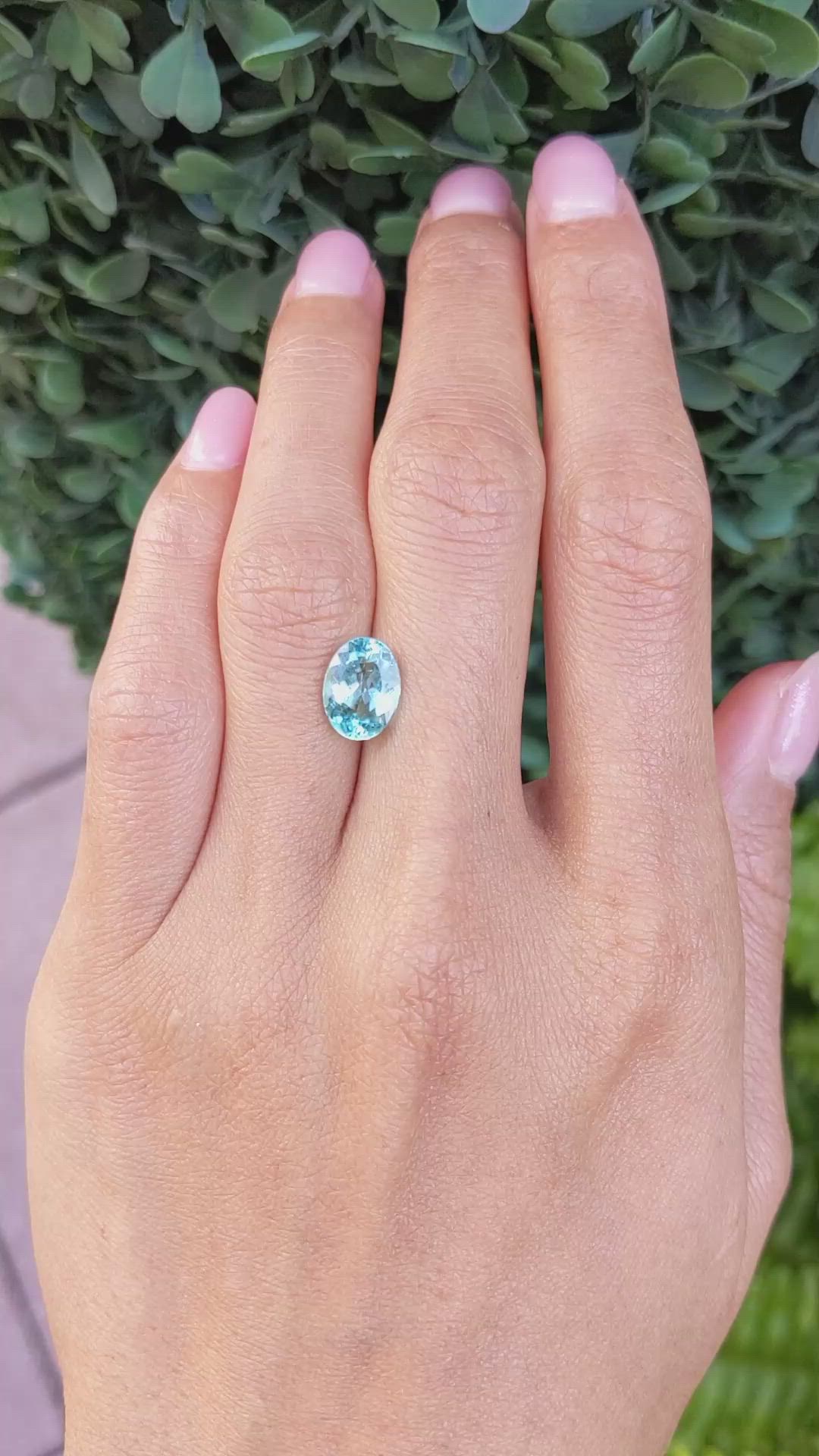 2.20 Ct. Bluish Green Paraiba Tourmaline from Mozambique Size Video