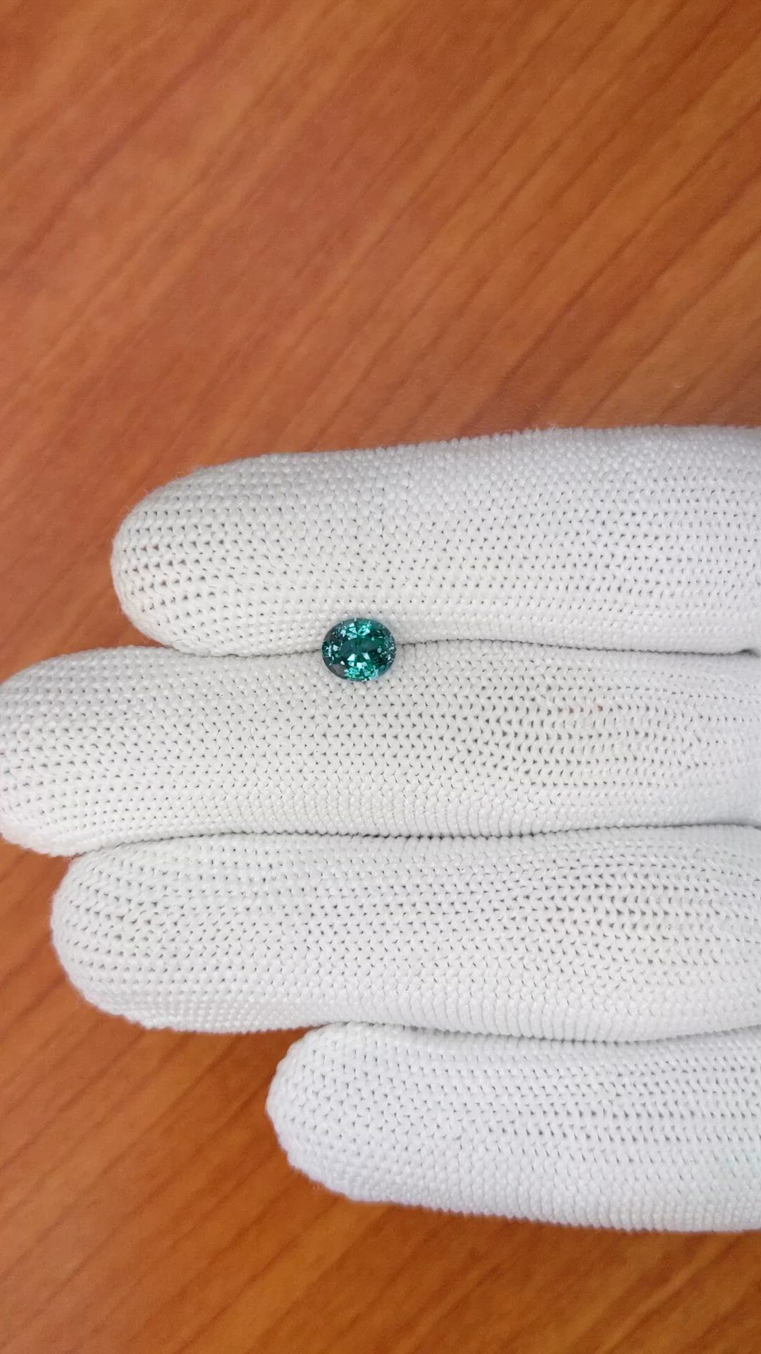 1.05 Ct. Greenish Blue Grandidierite from Ceylon (Sri Lanka) Size Video