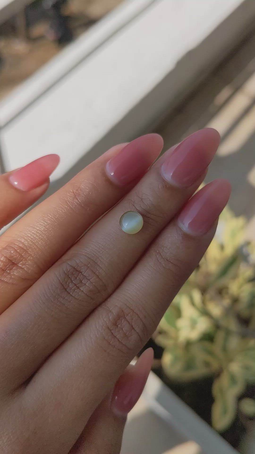 1.47 Ct. Yellow Cabochon Chrysoberyl from Ceylon (Sri Lanka) Size Video