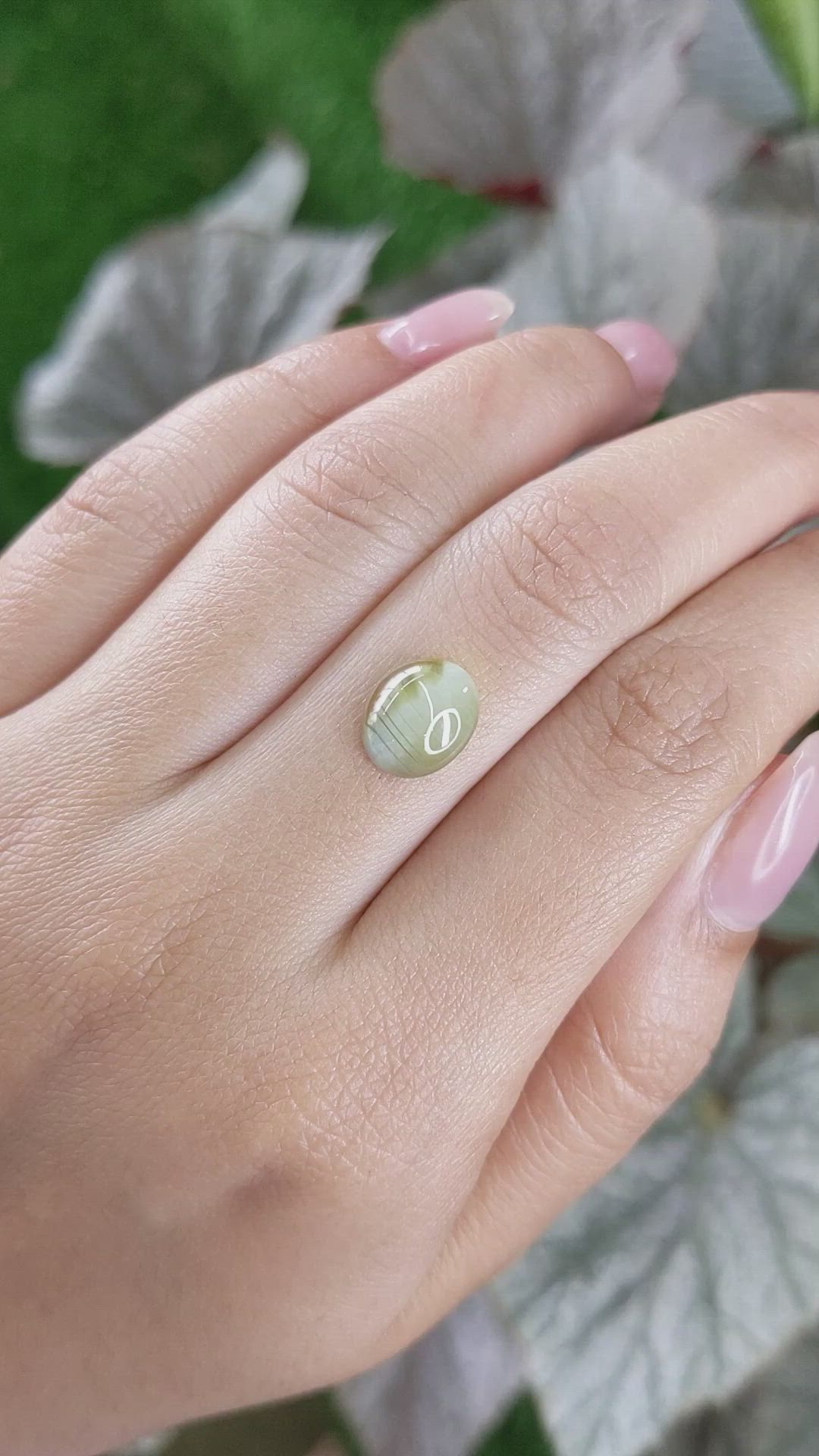 3.28 Ct. Yellow Cabochon Chrysoberyl from Ceylon (Sri Lanka) Size Video