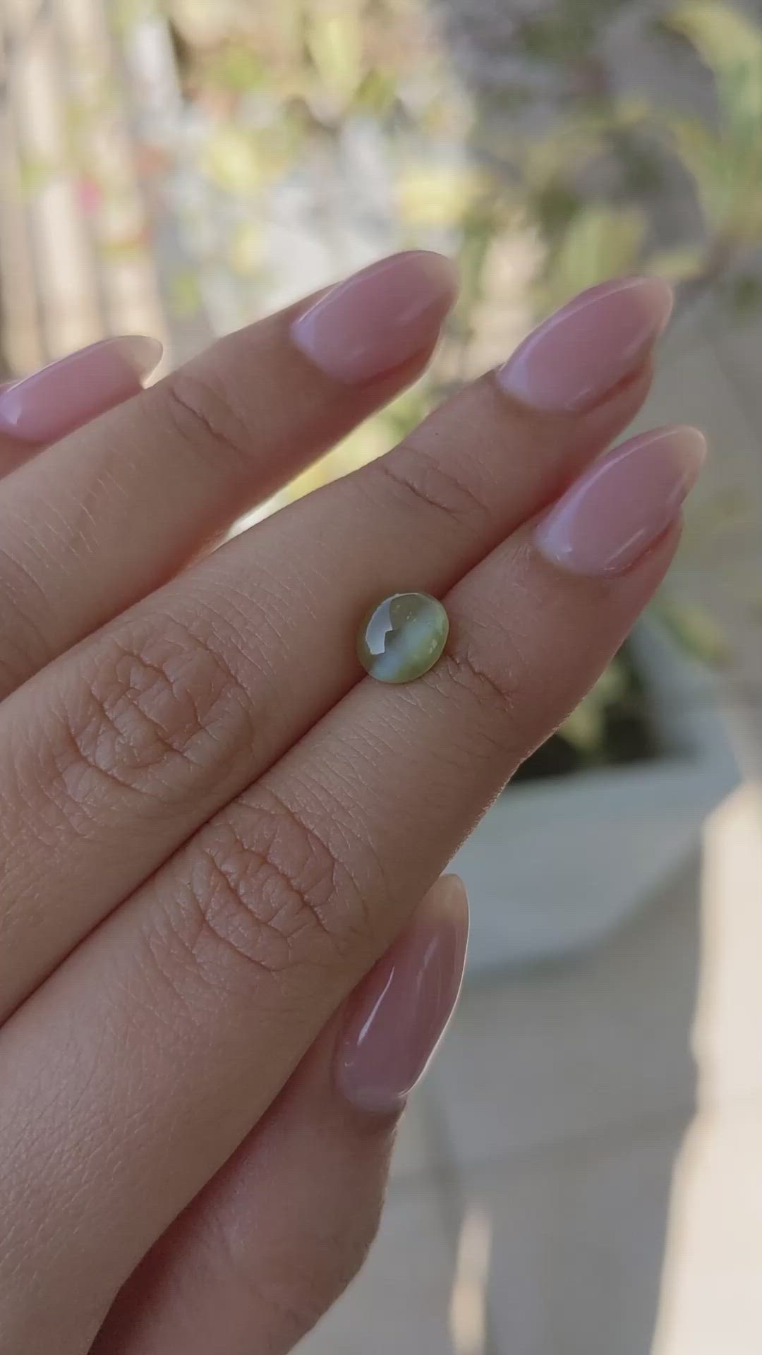 2.32 Ct. Yellowish Brown Cabochon Chrysoberyl from Ceylon (Sri Lanka) Size Video