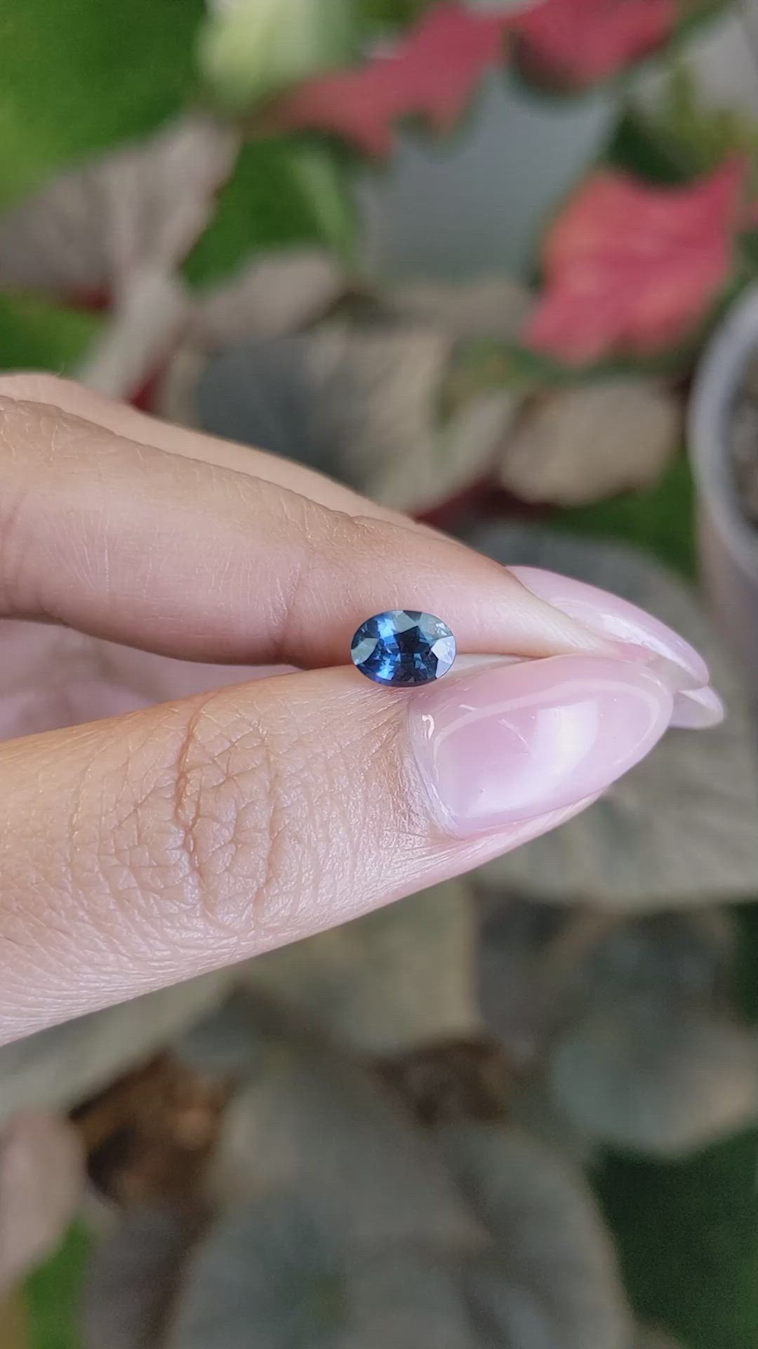 0.95 Ct. Blue Cobalt Spinel from Ceylon (Sri Lanka) Size Video