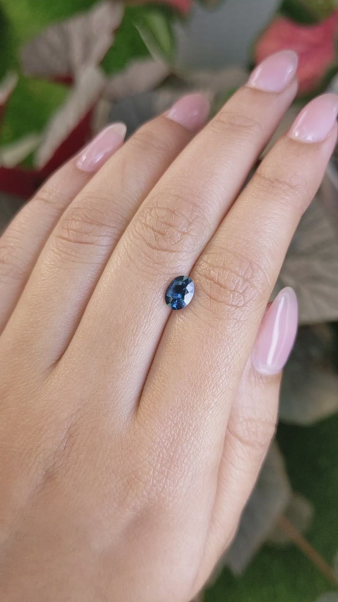 0.95 Ct. Blue Cobalt Spinel from Ceylon (Sri Lanka) Size Video