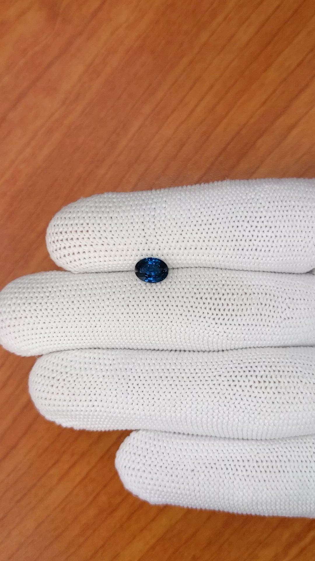 1.03 Ct. Blue Cobalt Spinel from Ceylon (Sri Lanka) Size Video