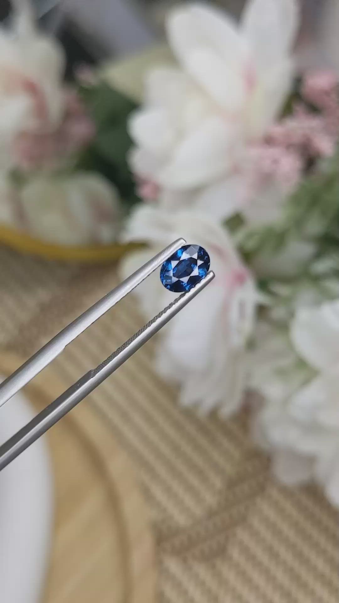 1.03 Ct. Blue Cobalt Spinel from Ceylon (Sri Lanka) Size Video