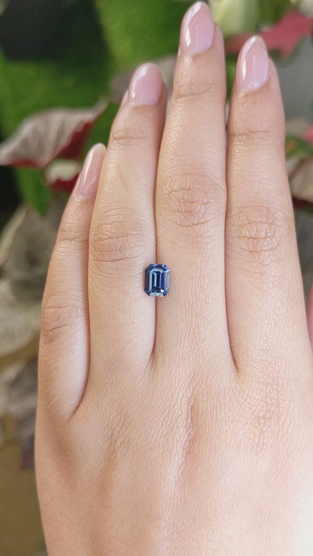 1.29 Ct. Blue Cobalt Spinel from Ceylon (Sri Lanka) Size Video