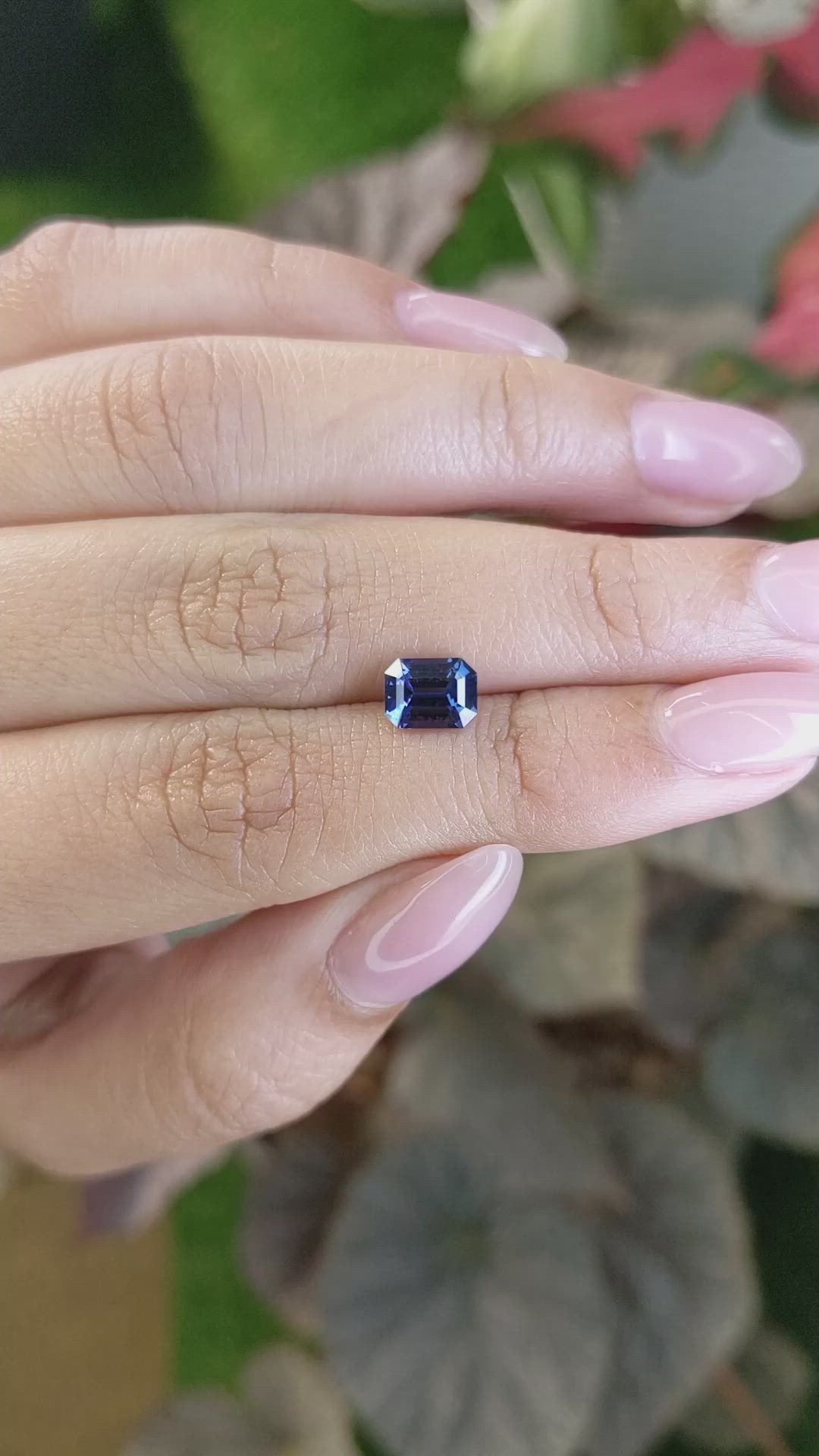 1.29 Ct. Blue Cobalt Spinel from Ceylon (Sri Lanka) Size Video