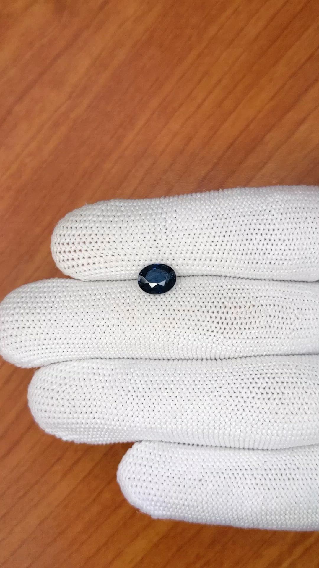1.22 Ct. Blue Cobalt Spinel from Ceylon (Sri Lanka) Size Video