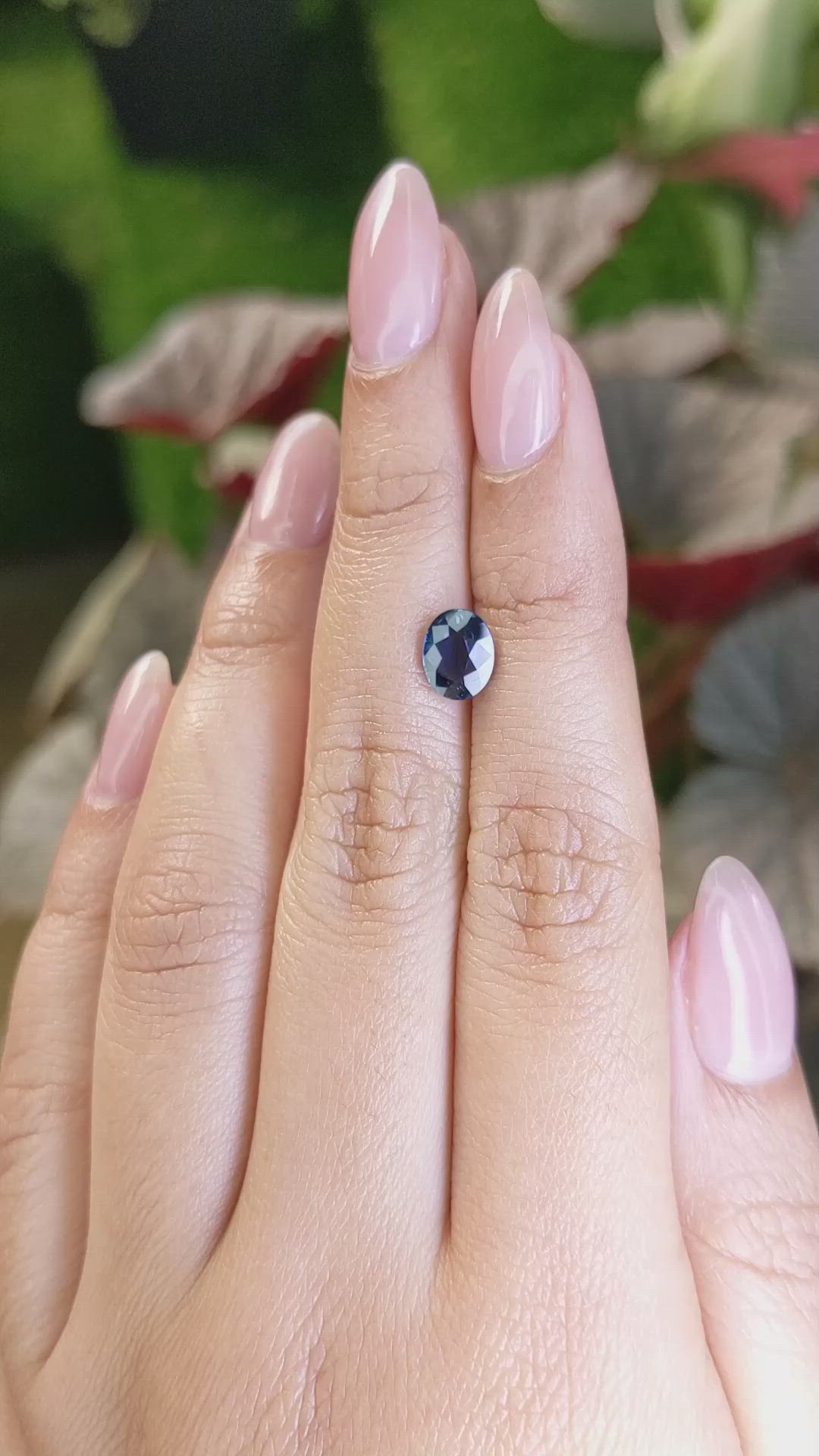 1.22 Ct. Blue Cobalt Spinel from Ceylon (Sri Lanka) Size Video