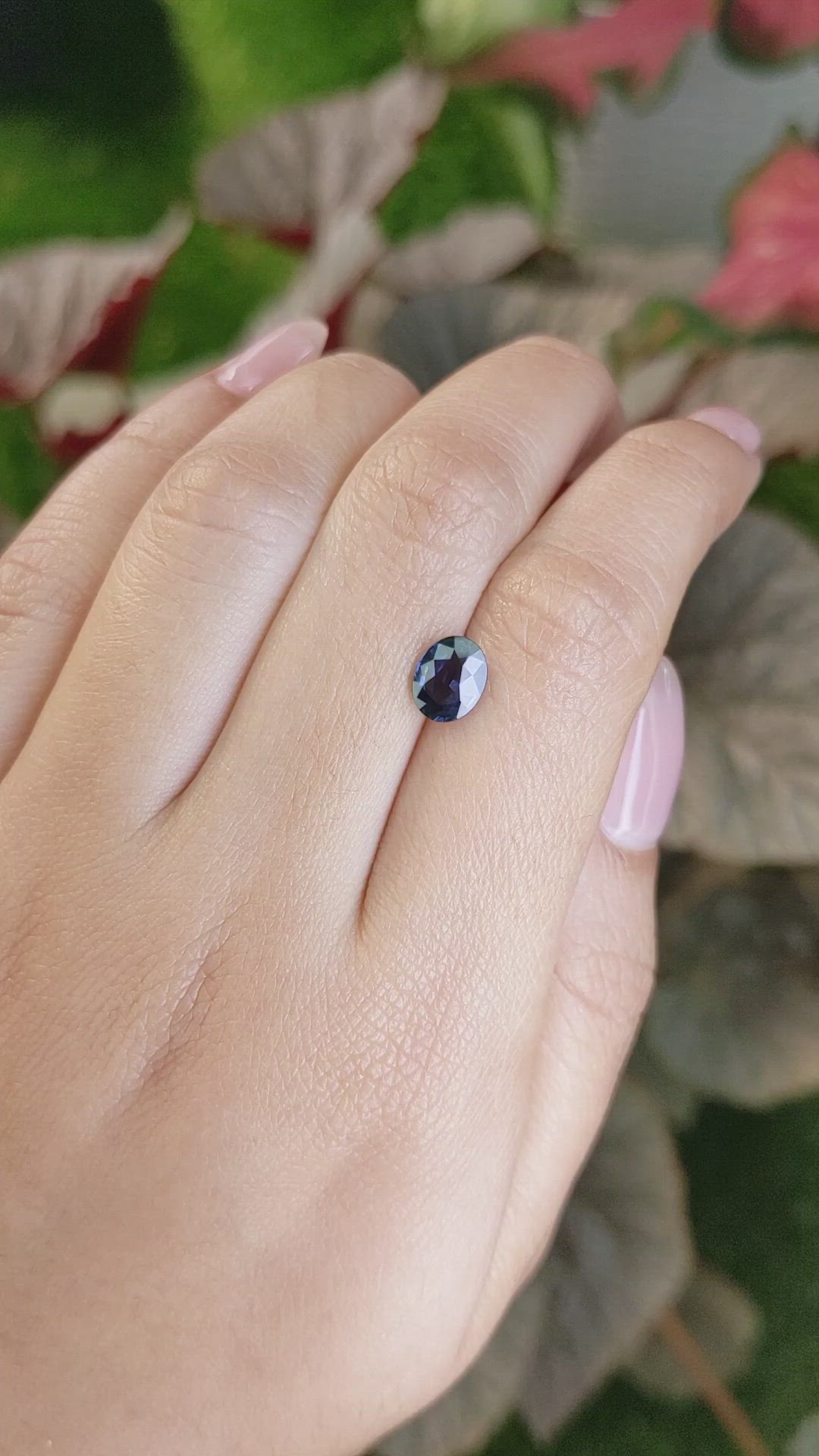 1.22 Ct. Blue Cobalt Spinel from Ceylon (Sri Lanka) Size Video