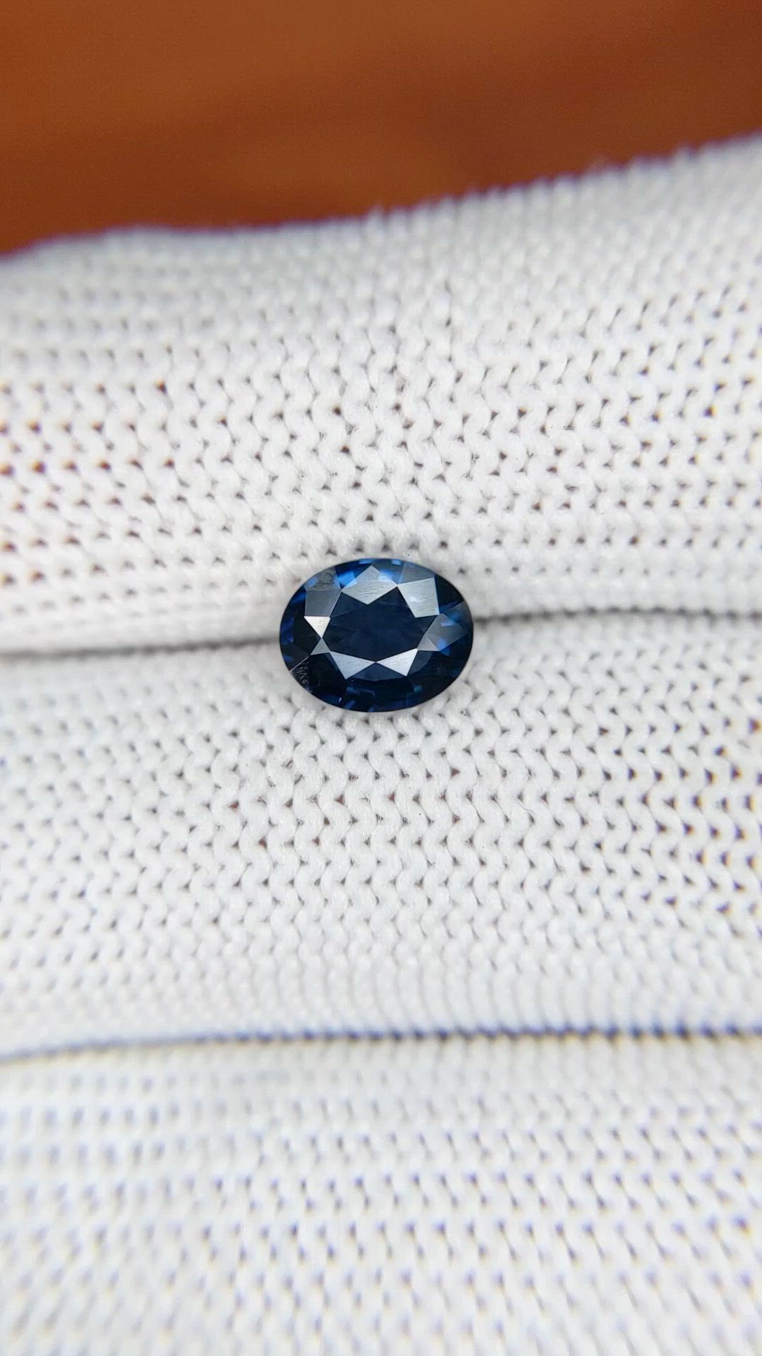 1.22 Ct. Blue Cobalt Spinel from Ceylon (Sri Lanka) Size Video