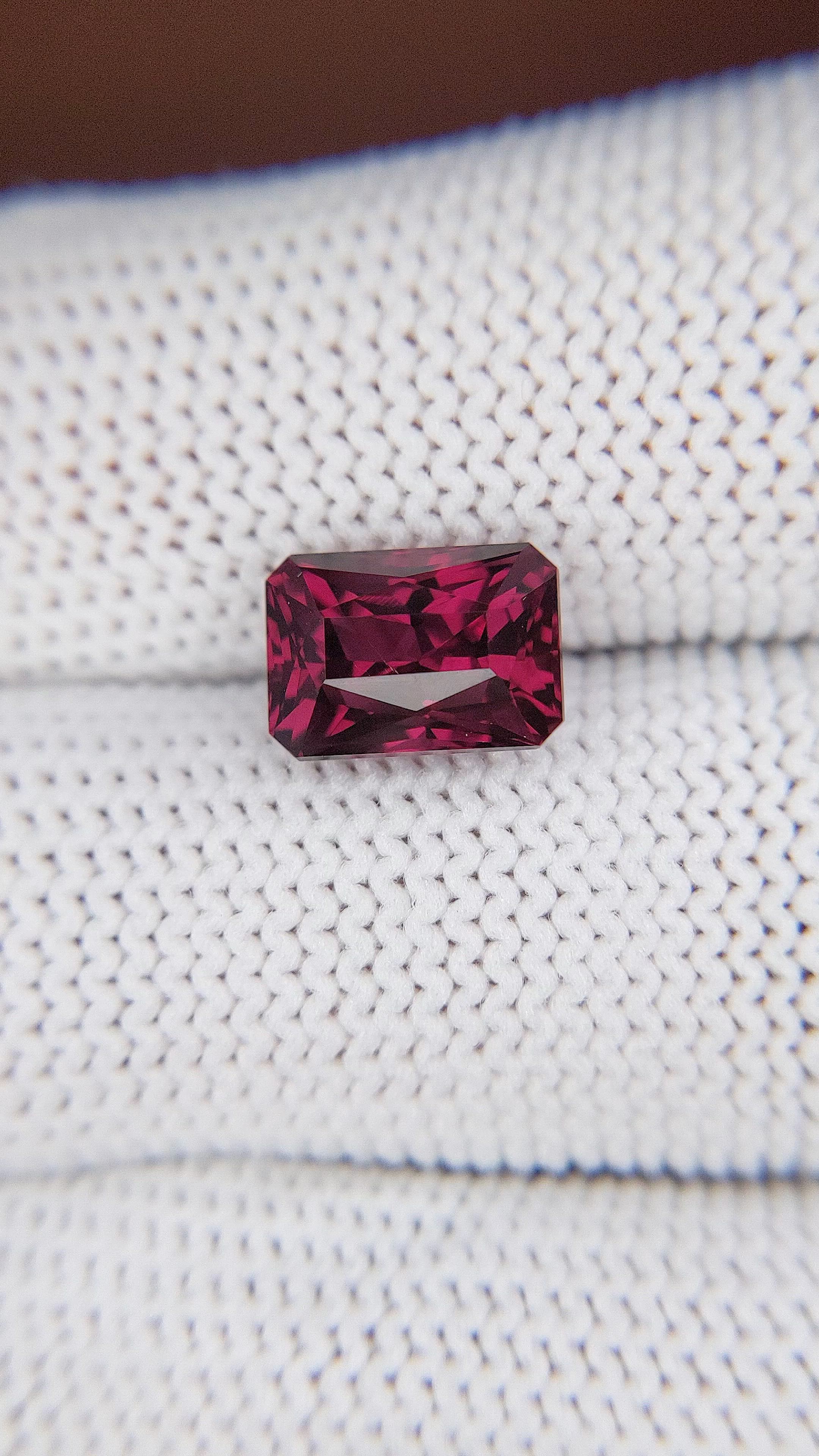 3.98 Ct. Pinkish Red Garnet from Tanzania Size Video
