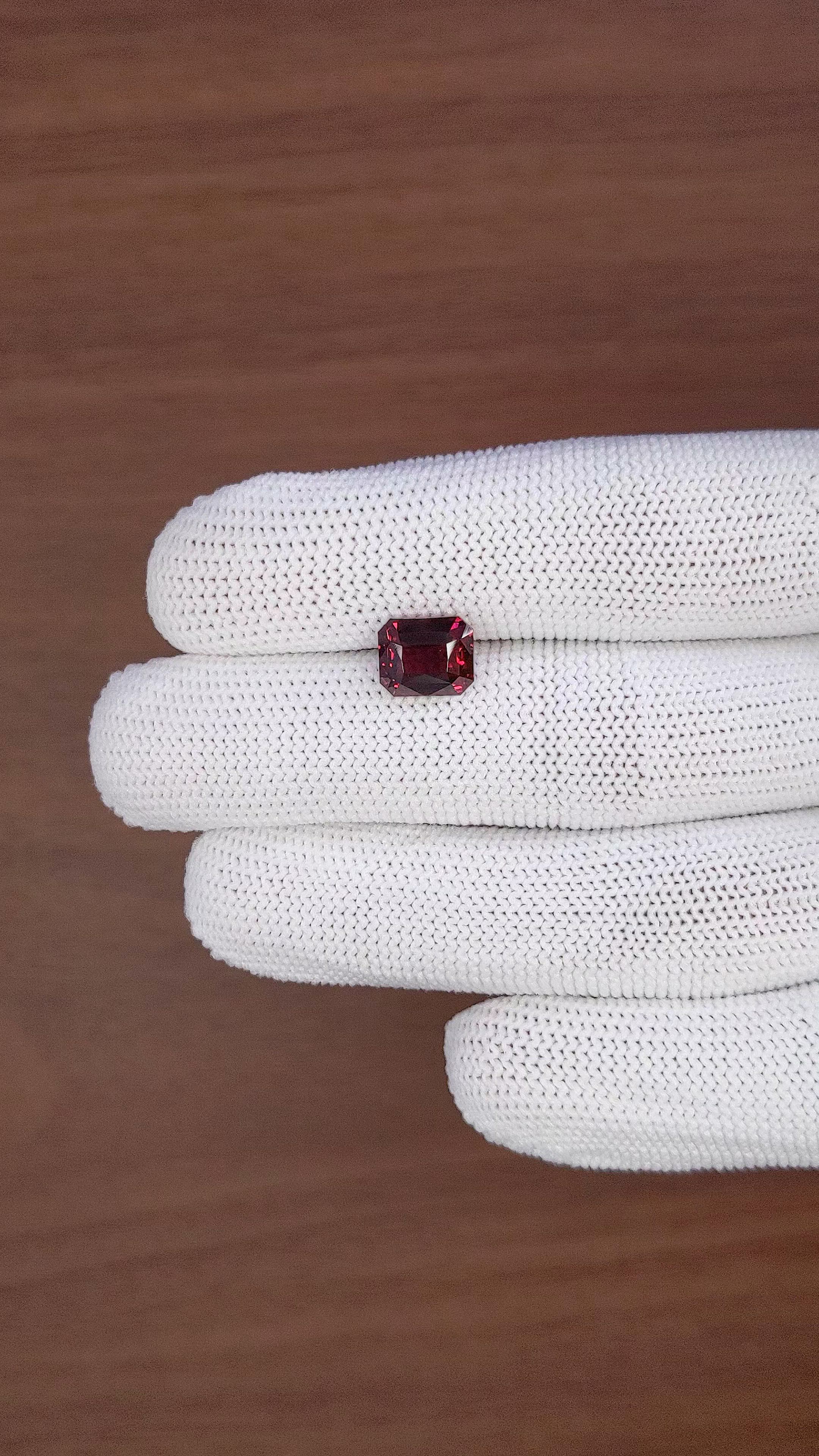 3.91 Ct. Purplish Red Rhodolite Garnet from Tanzania Size Video