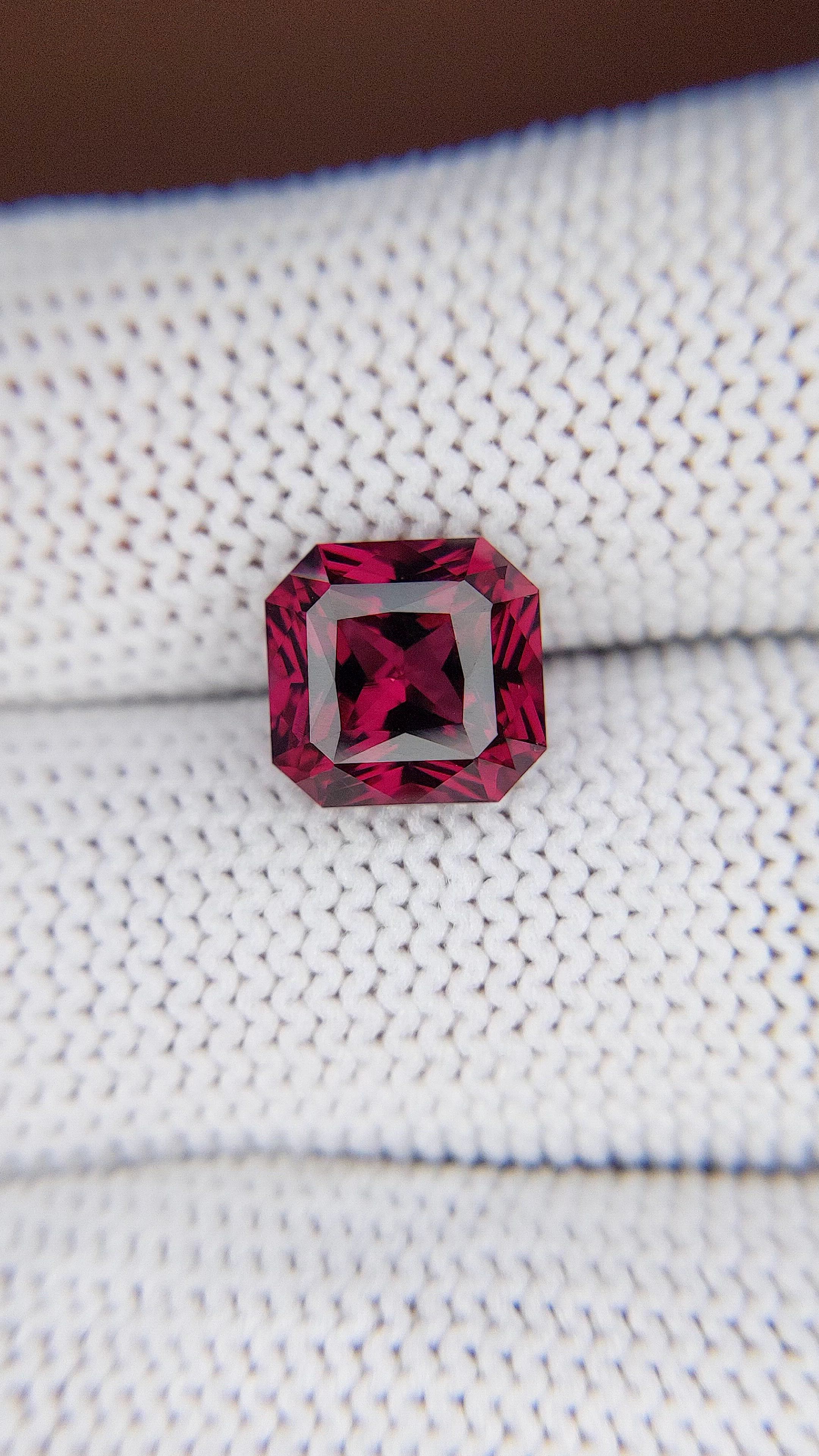 4.35 Ct. Purplish Red Rhodolite Garnet from Tanzania Size Video