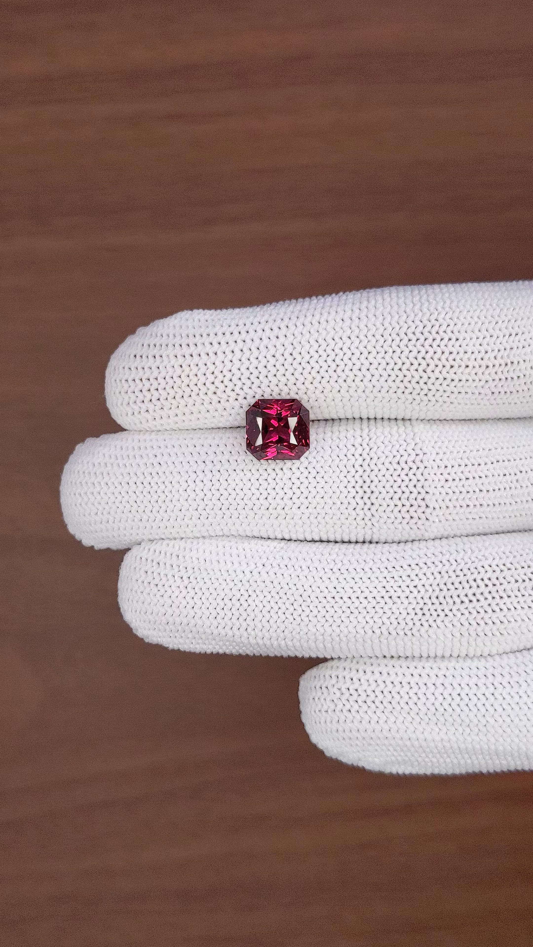 4.35 Ct. Purplish Red Rhodolite Garnet from Tanzania Size Video