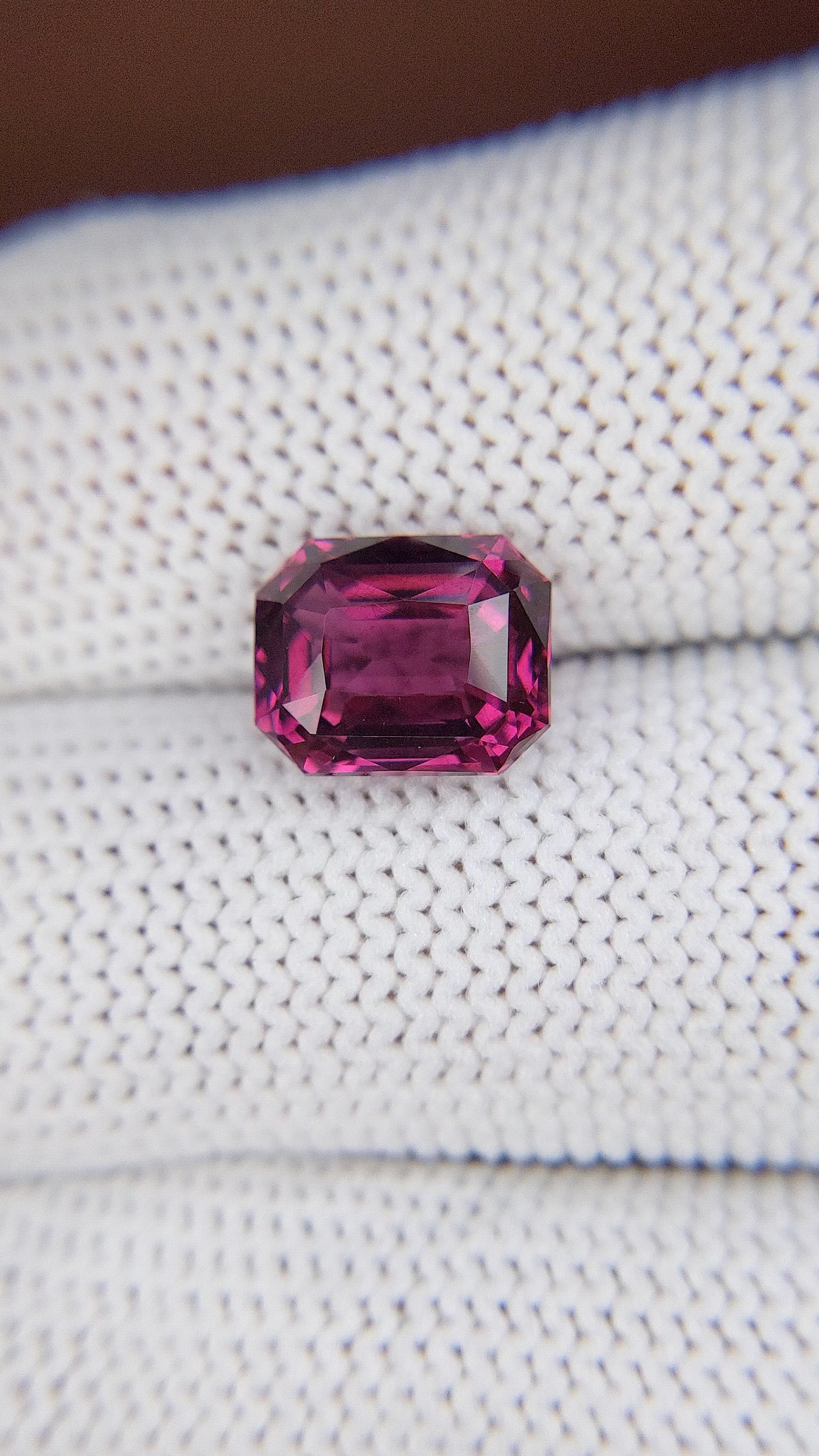 4.51 Ct. Pinkish Red Malaya Garnet from Tanzania Size Video