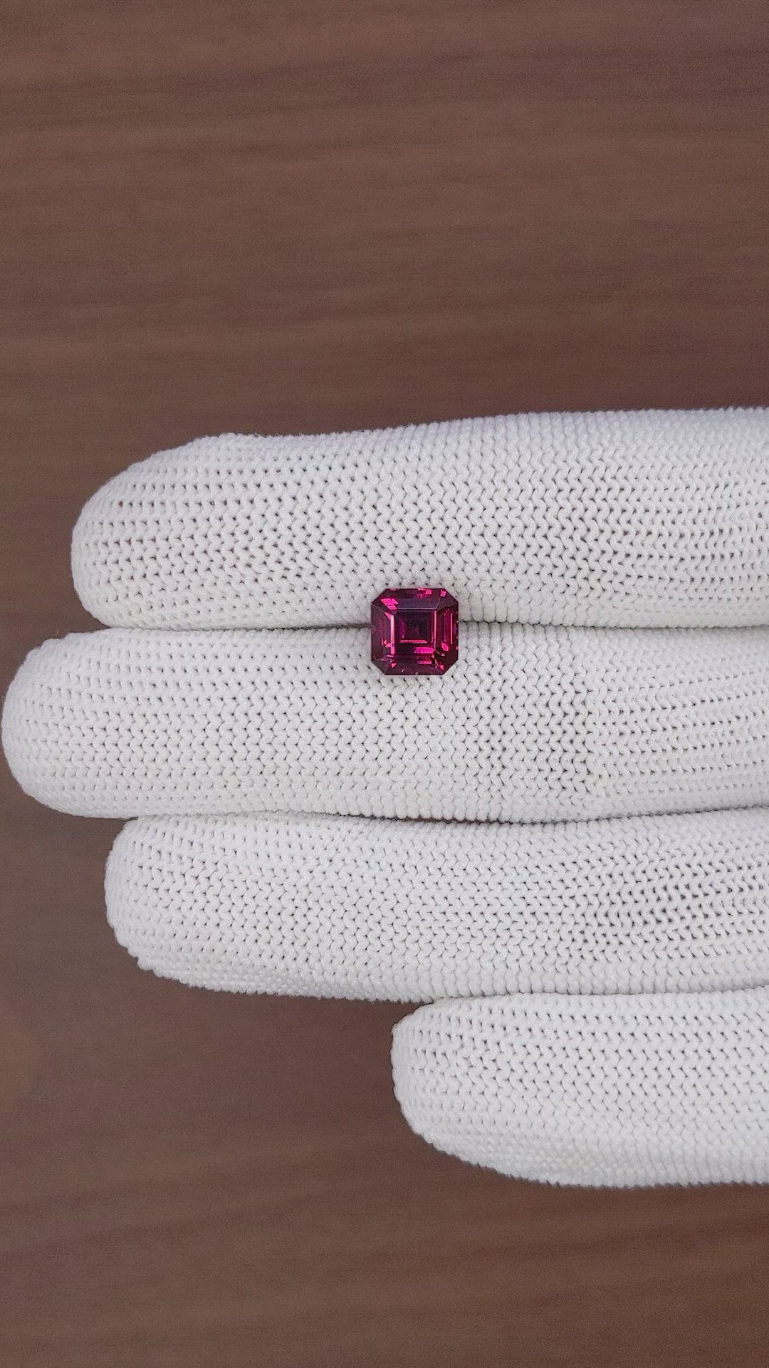 3.32 Ct. Reddish Purple Almandine Garnet from Tanzania Size Video