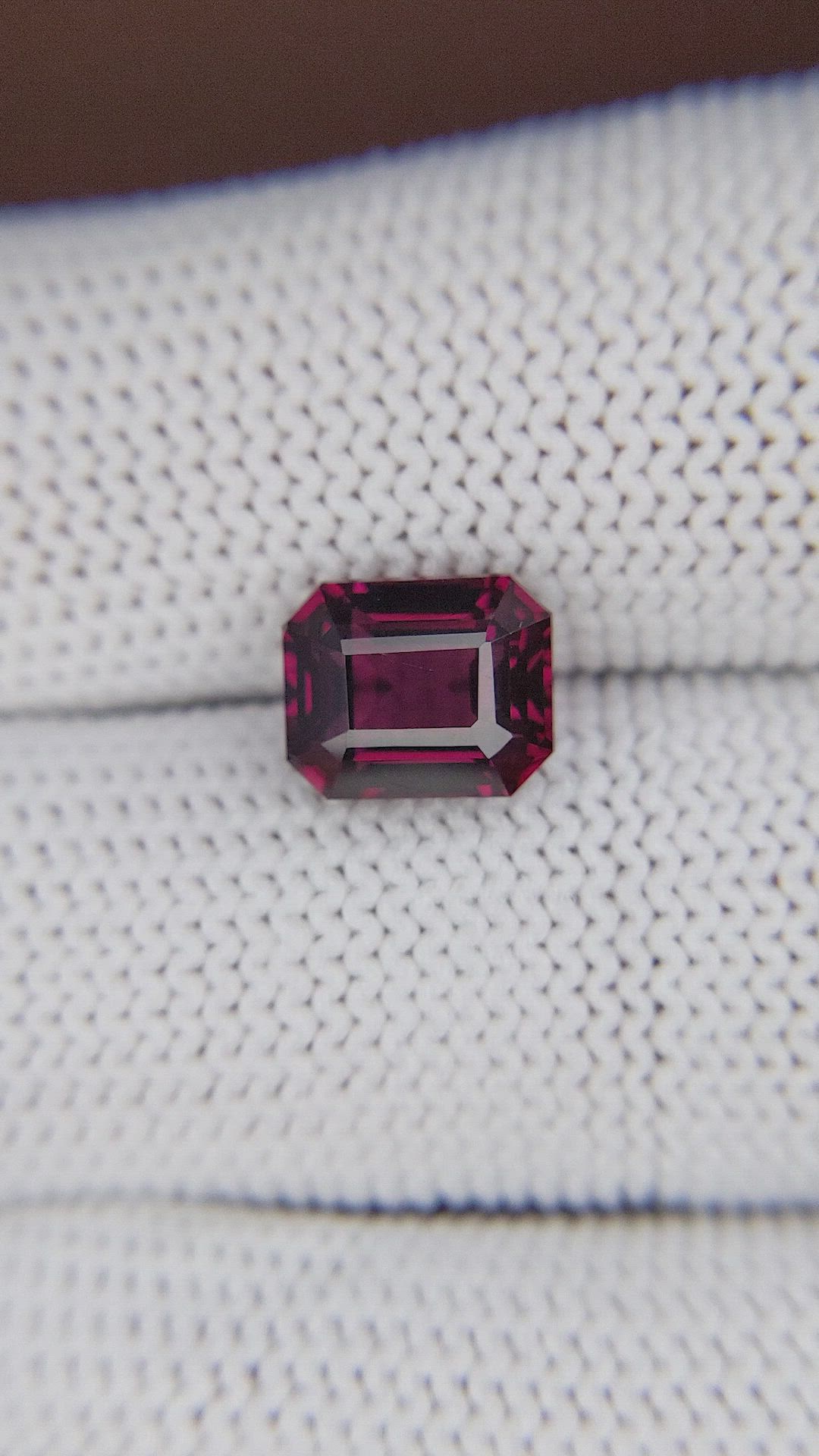 3.79 Ct. Purplish Red Rhodolite Garnet from Tanzania Size Video