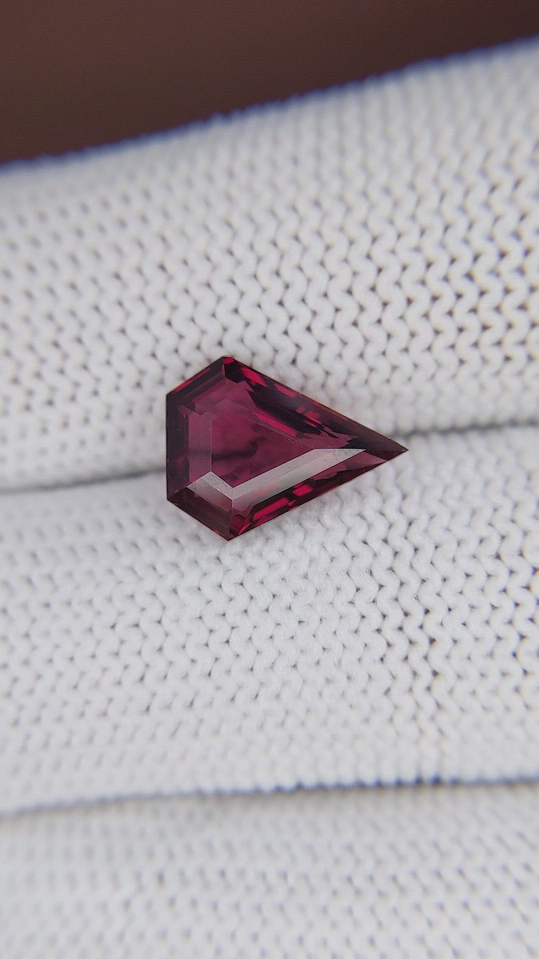 3.48 Ct. Purplish Red Rhodolite Garnet from Tanzania Size Video