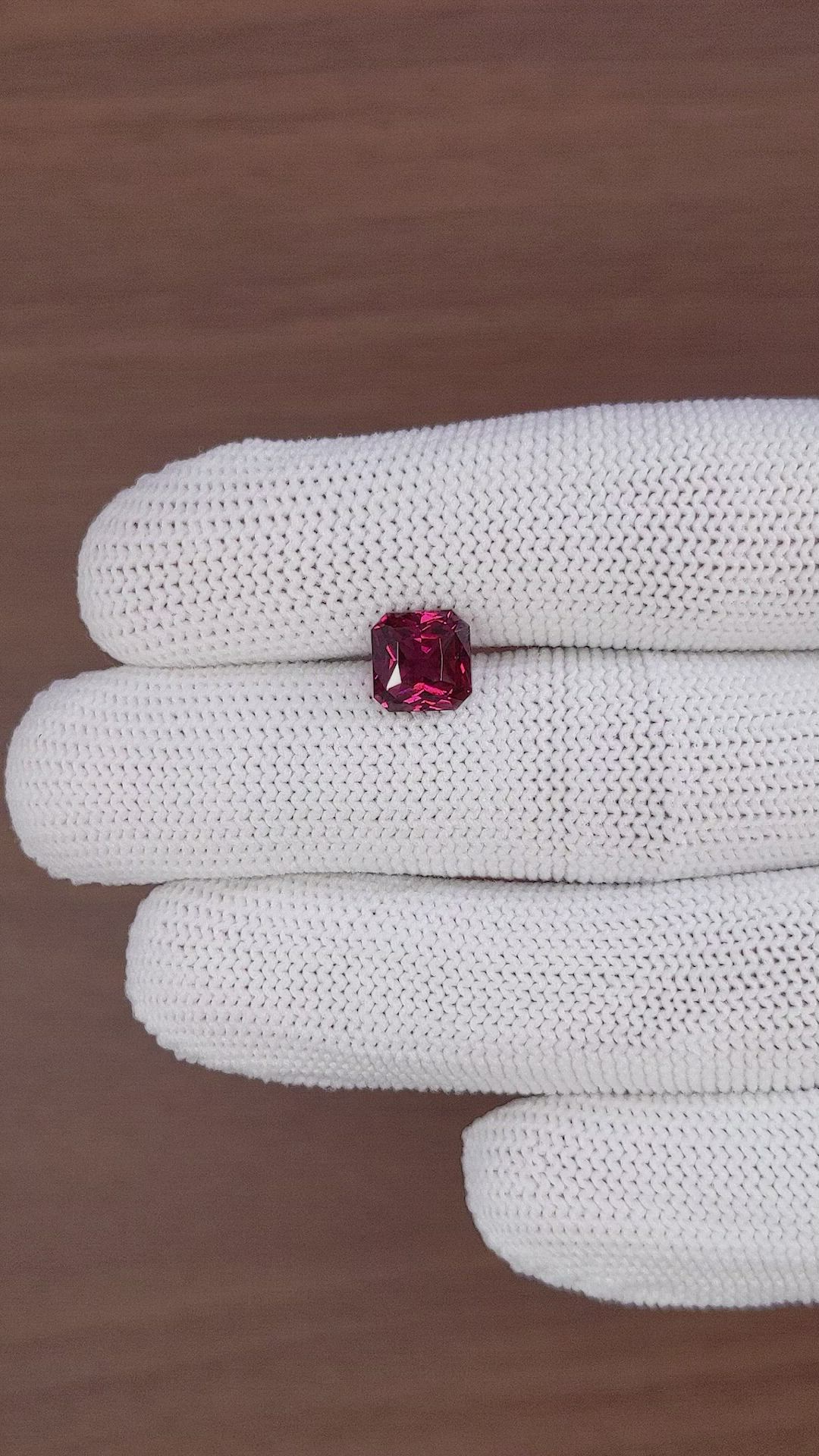 2.95 Ct. Pinkish Red Garnet from Tanzania Size Video