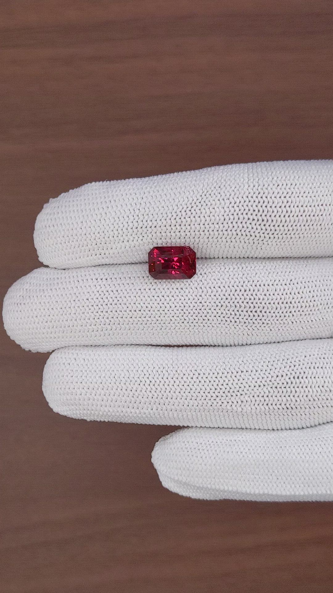 3.39 Ct. Red Spessartite Garnet from Tanzania Size Video