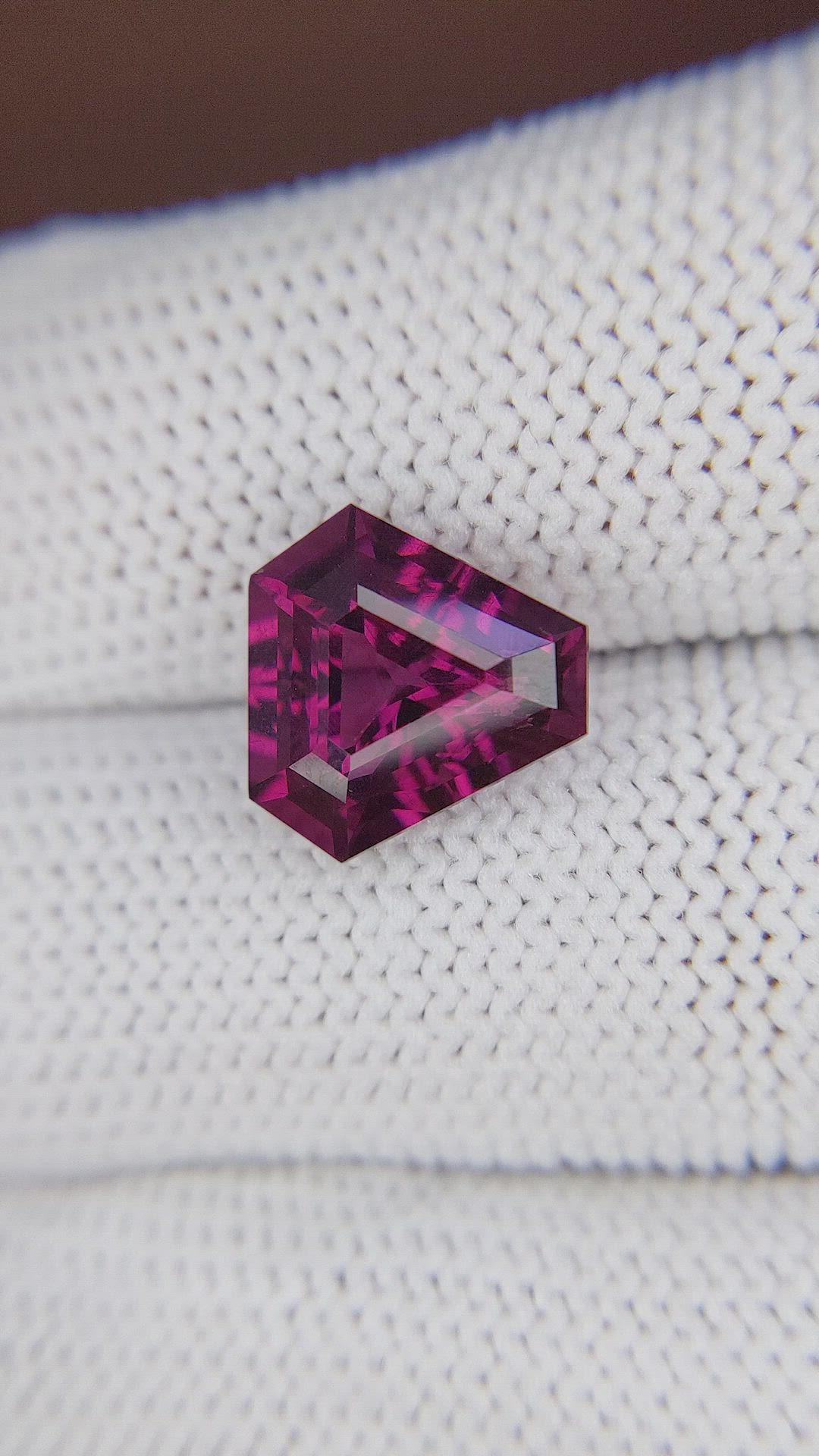 5.33 Ct. Purplish Pink Garnet from Tanzania Size Video
