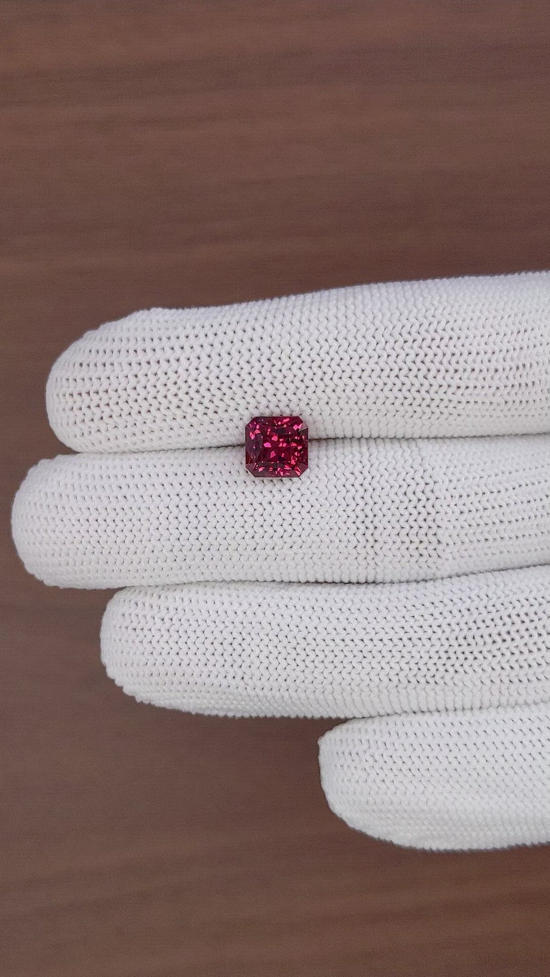 2.85 Ct. Pinkish Red Garnet from Tanzania Size Video