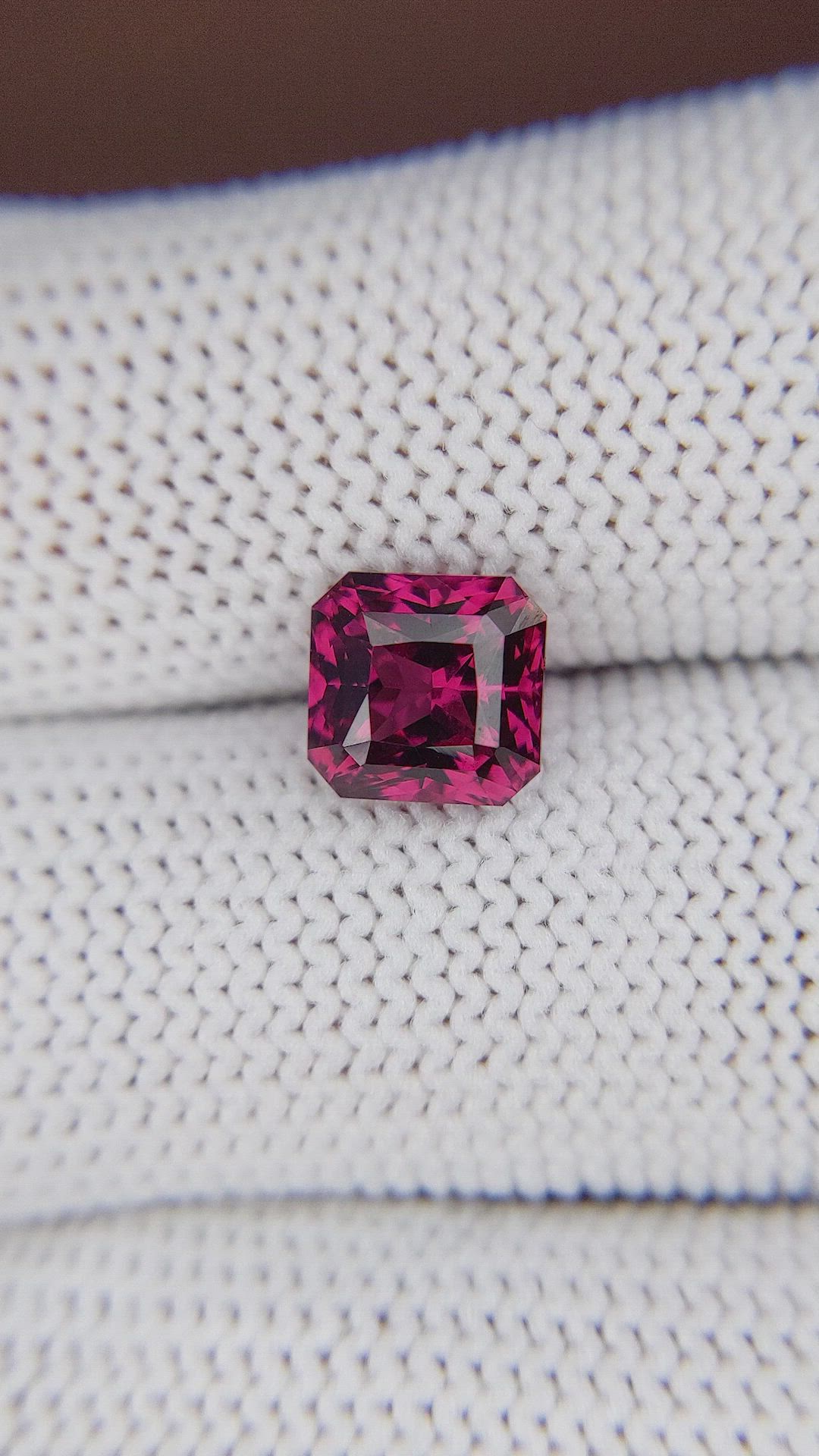 2.85 Ct. Pinkish Red Garnet from Tanzania Size Video