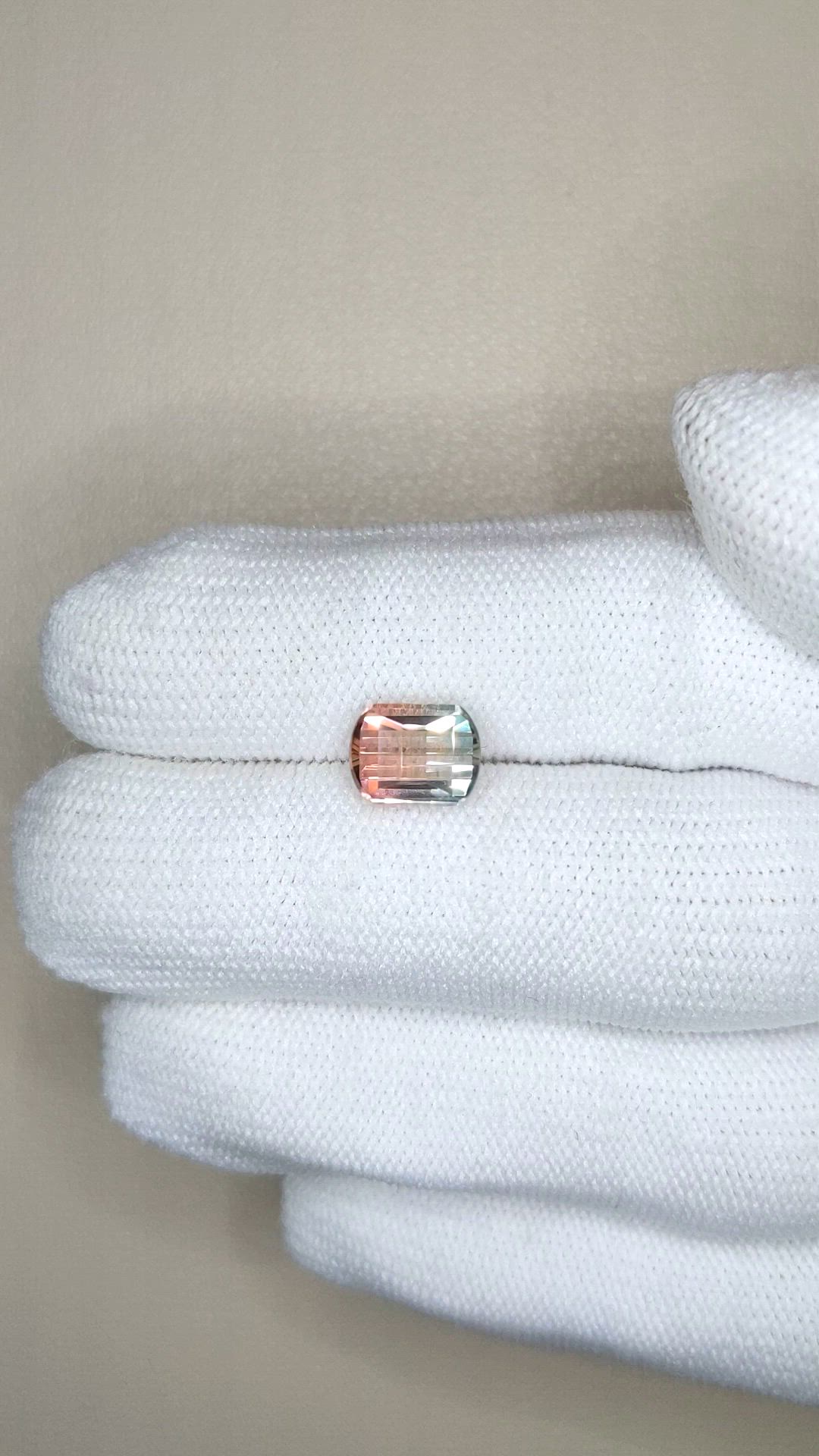 2.34 Ct. Multi Color Tourmaline from Brazil Size Video