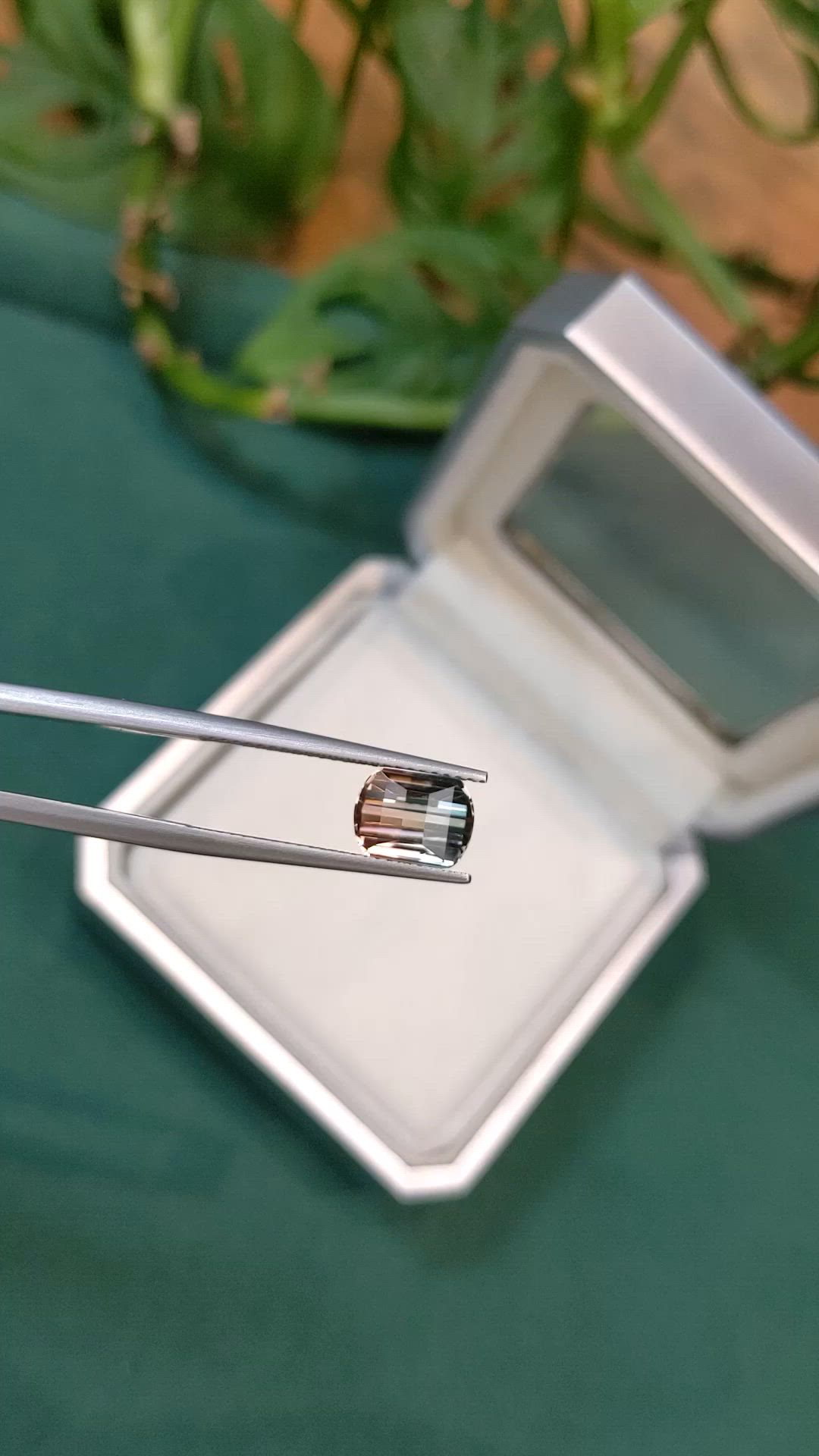 2.34 Ct. Multi Color Tourmaline from Brazil Size Video
