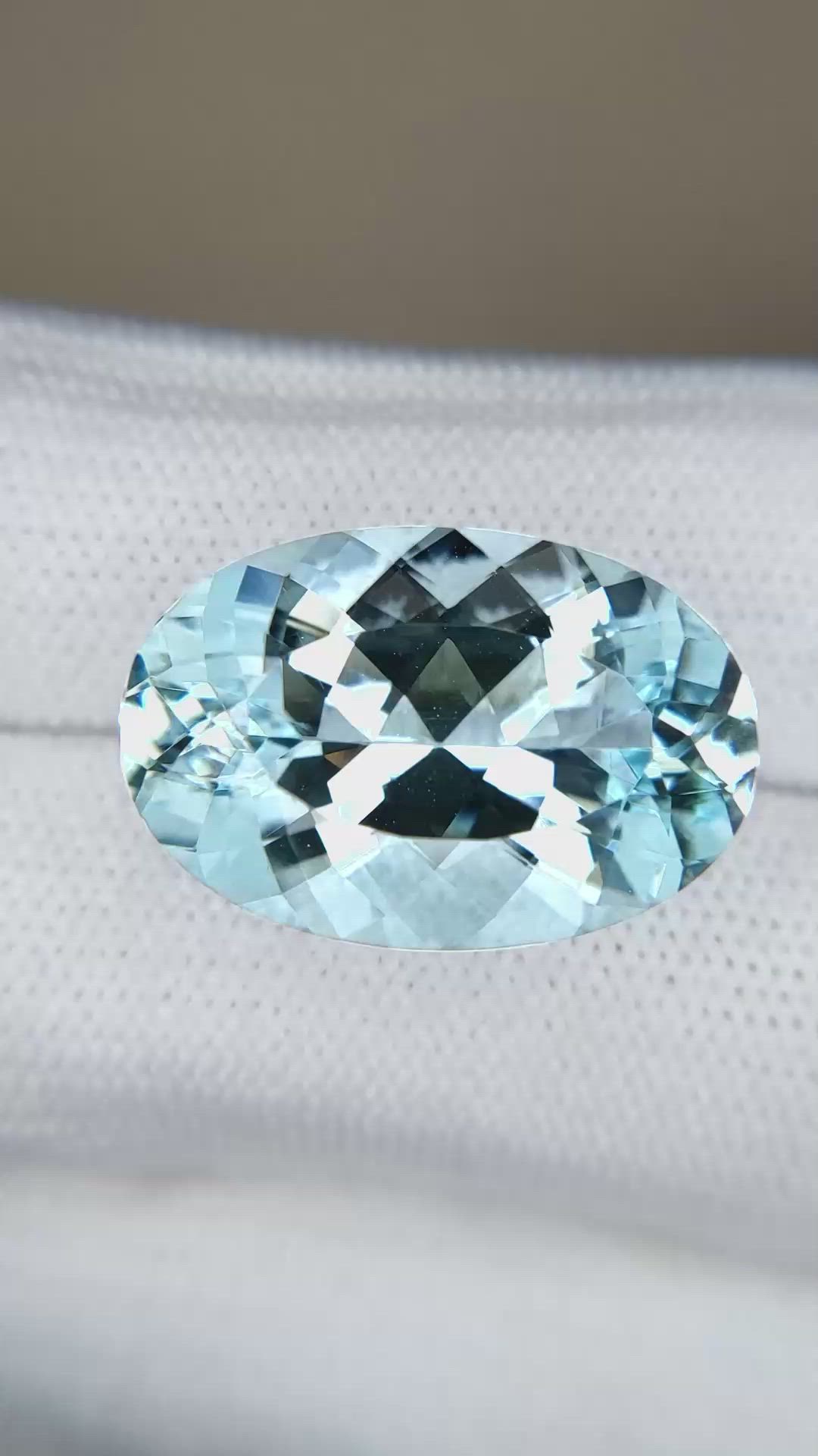 17.66 Ct. Blue Aquamarine from Brazil Size Video