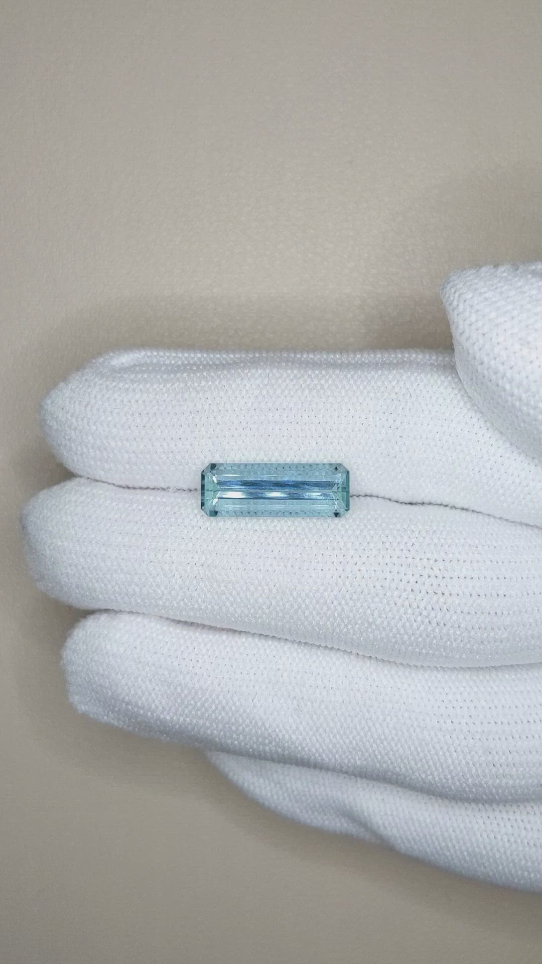 3.29 Ct. Blue Aquamarine from Nigeria Size Video